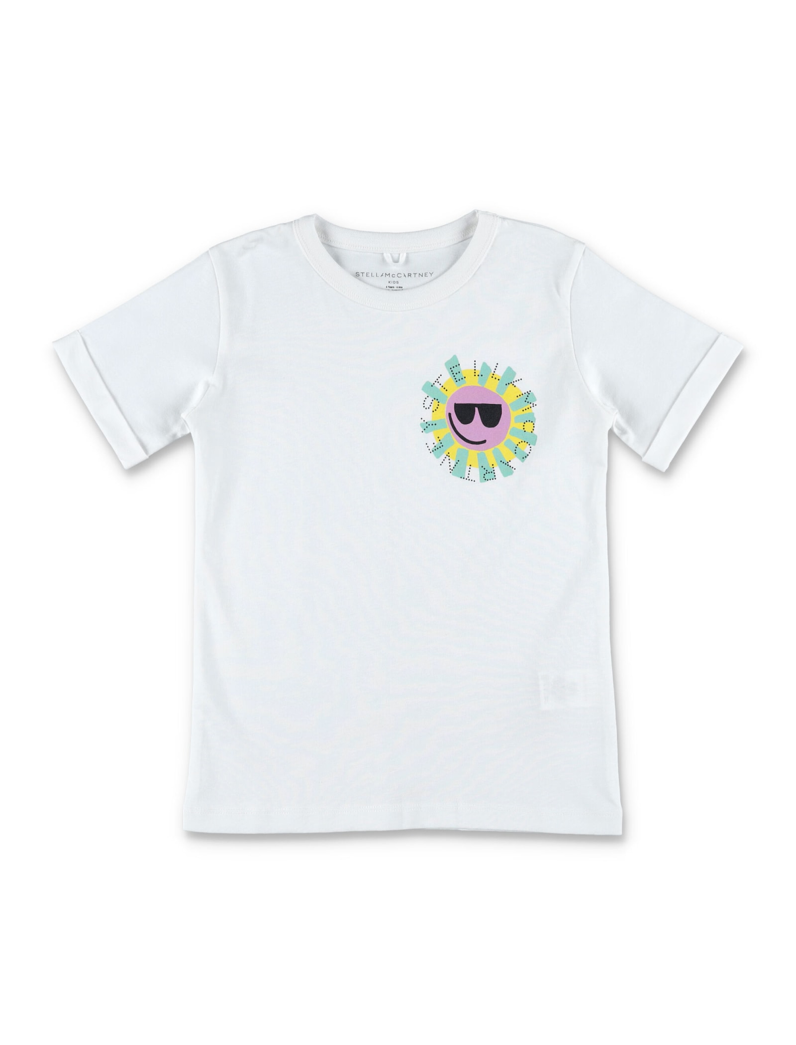 Shop Stella Mccartney Sunshine Badge T-shirt In White