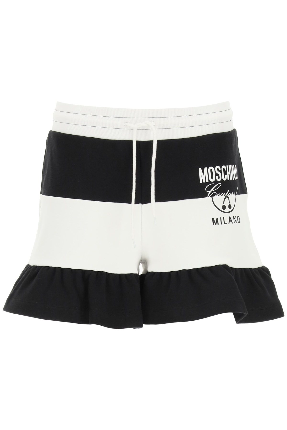 Moschino Striped Shorts With Logo Print