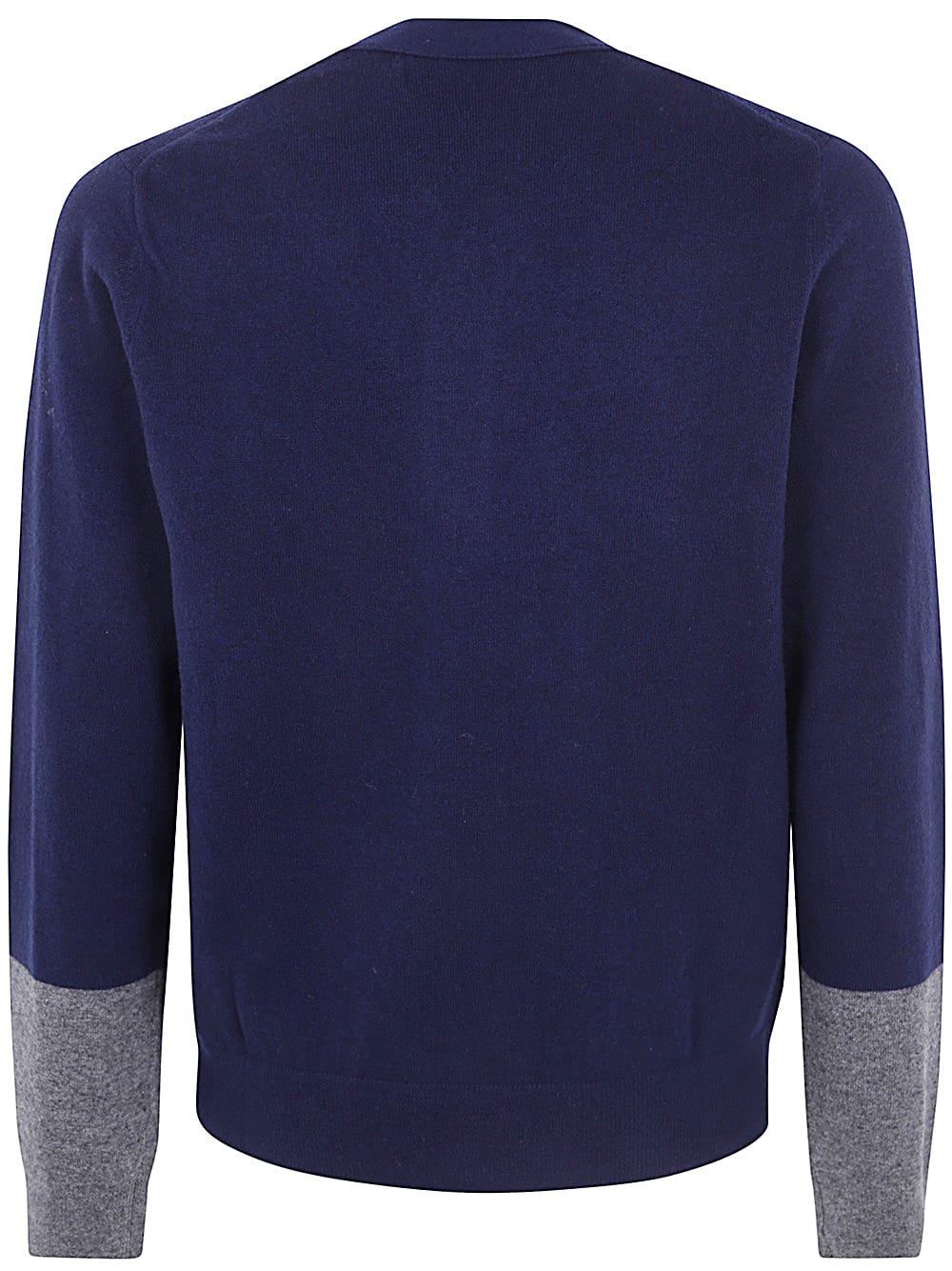 Shop Comme Des Garçons Shirt Cardigan Knit In Navy Top Grey