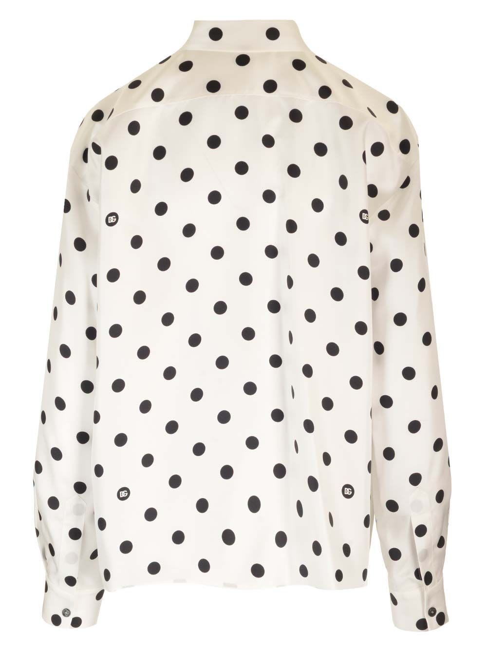 Shop Dolce & Gabbana Silk Twill And Poplin Shirt In White