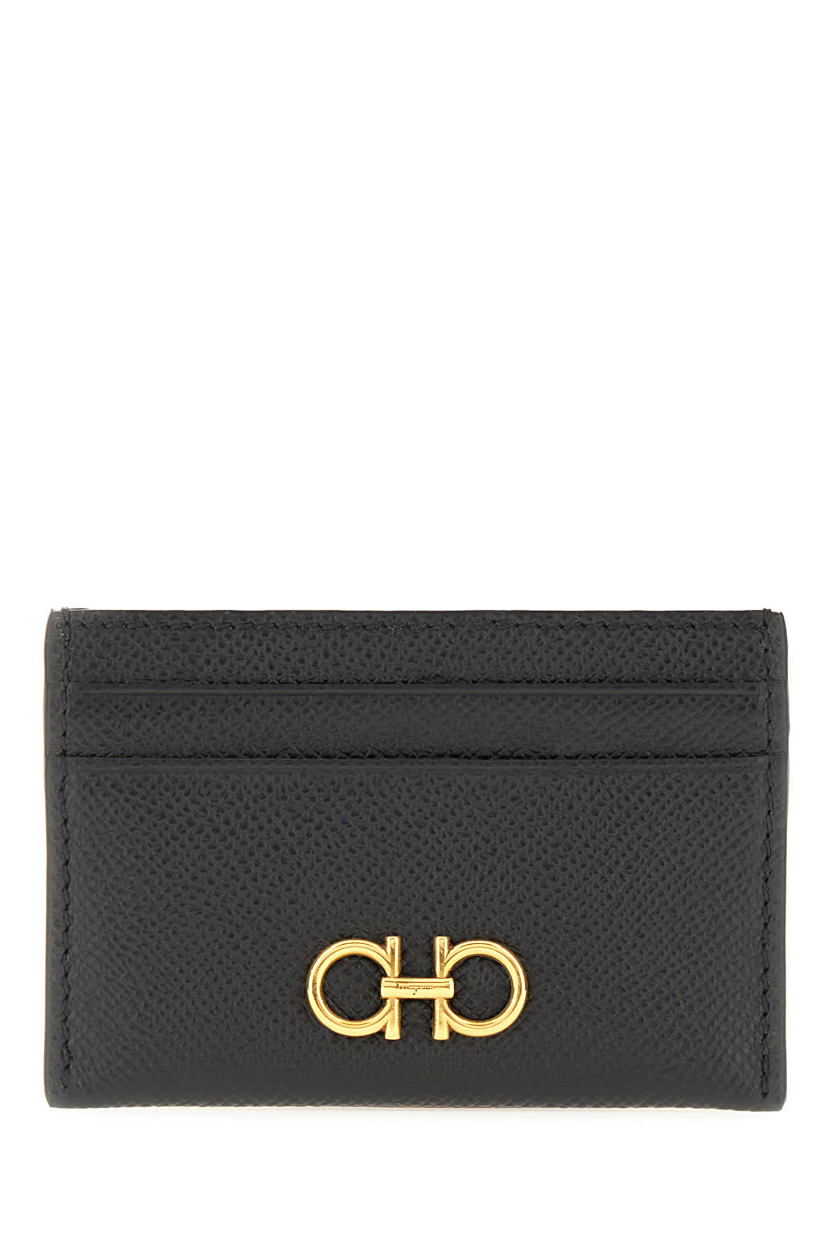 Ferragamo Black Leather Card Holder