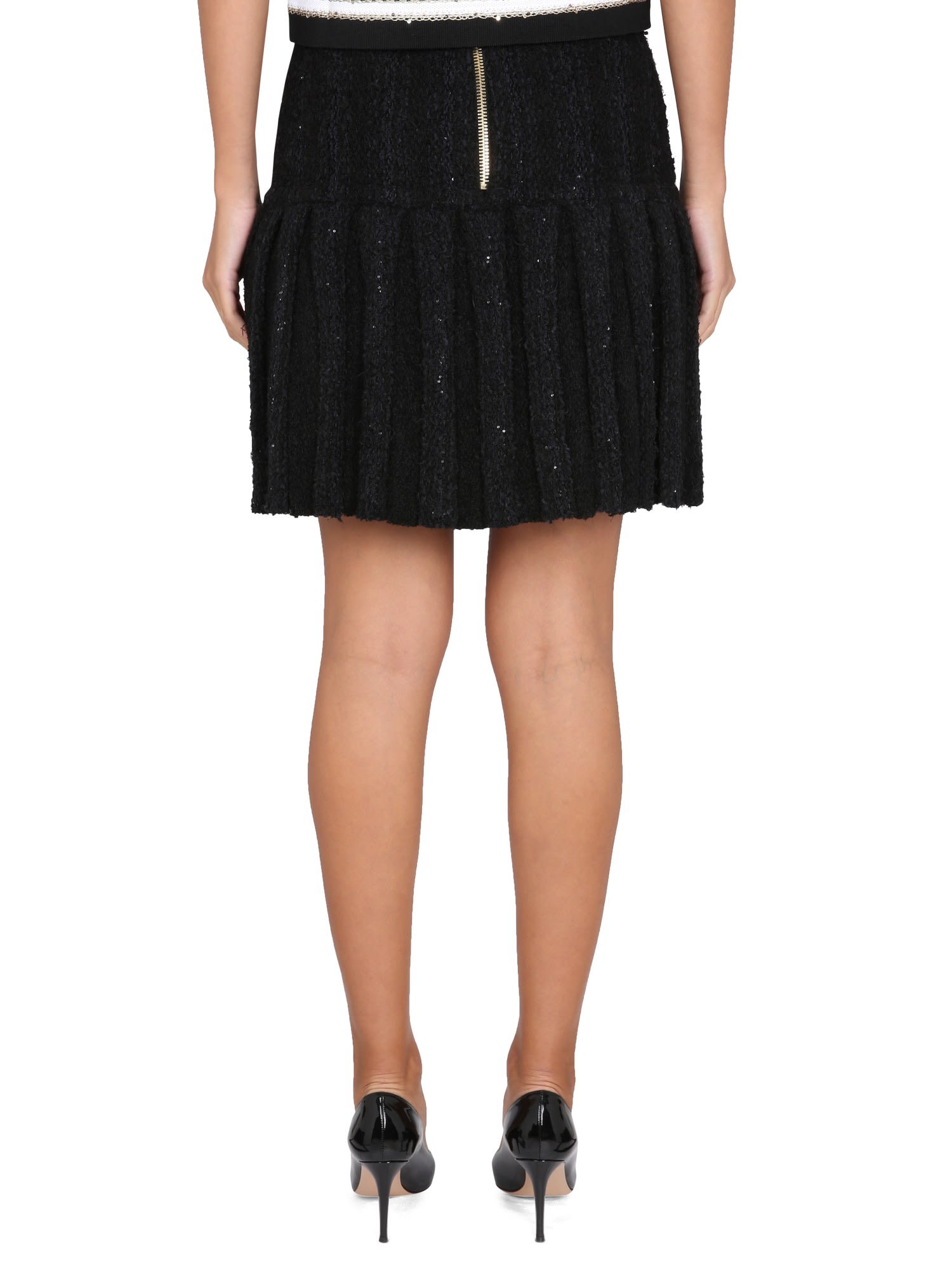 Balmain 8-button Pleated Shorts In Pa Noir