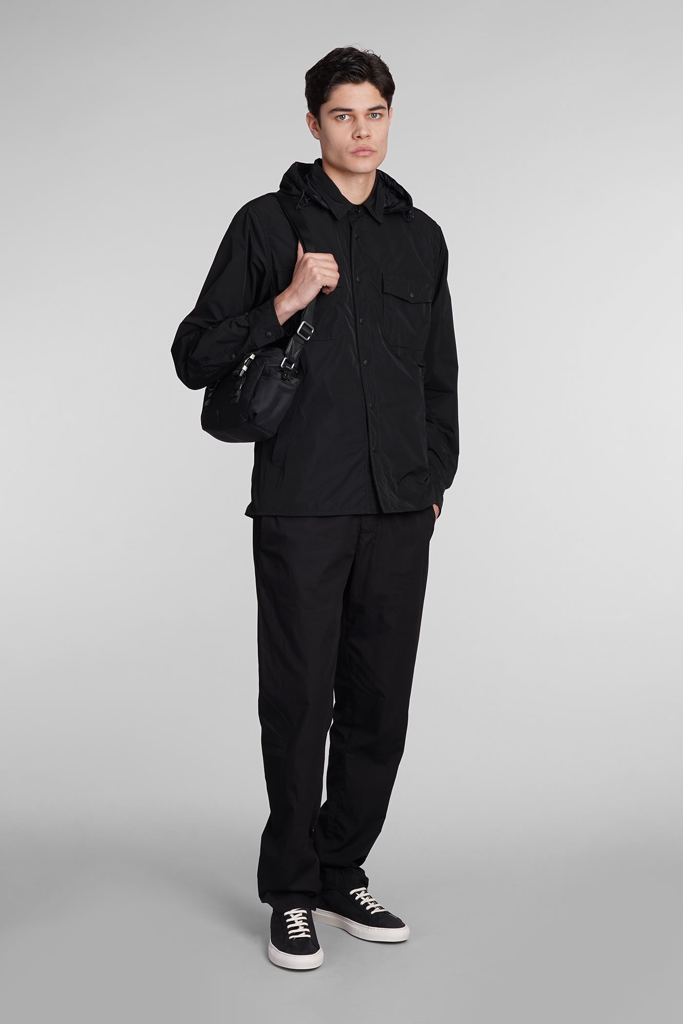 Shop Aspesi Pioggia Aprile I Casual Jacket In Black Polyester