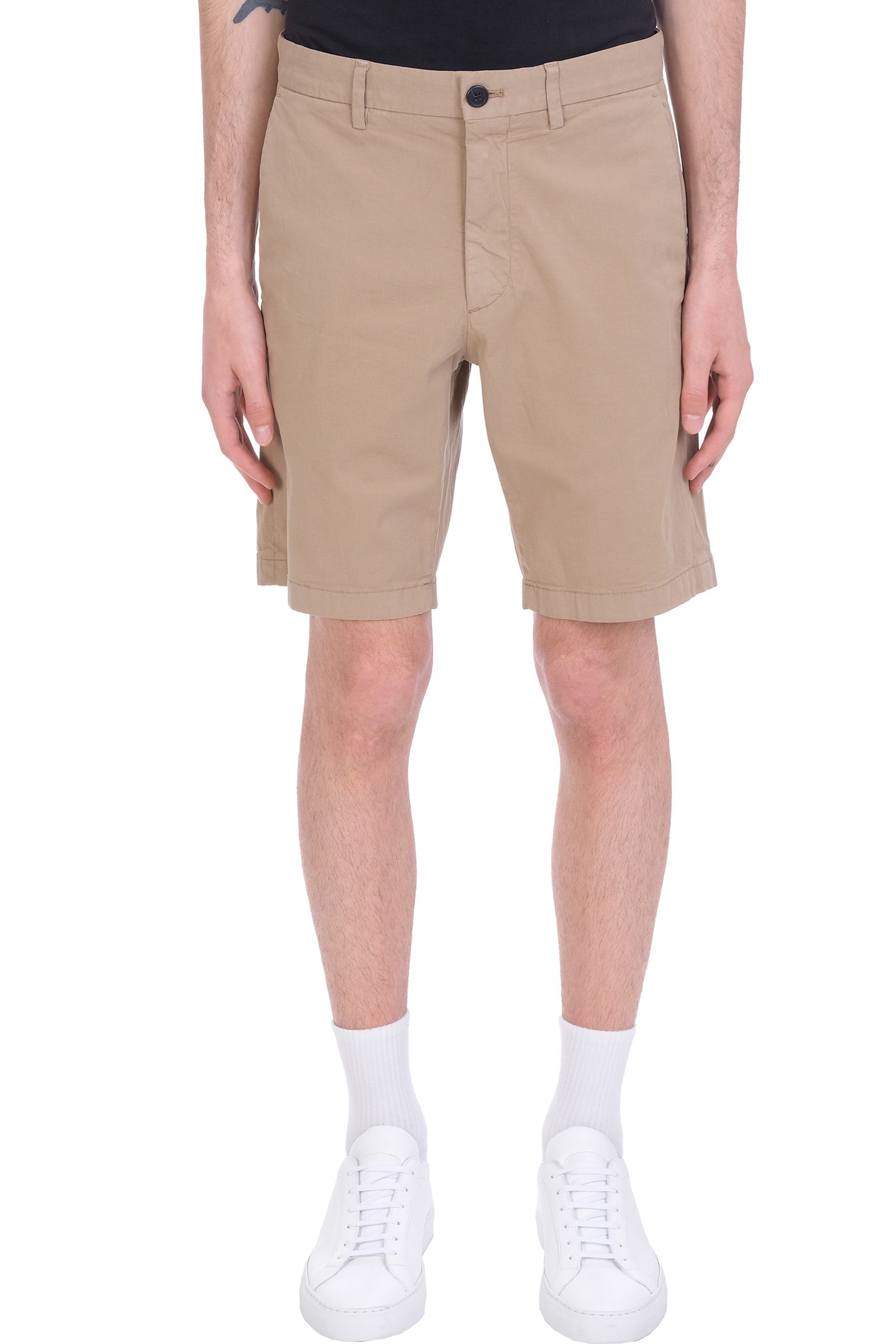 Theory Shorts In Beige Cotton