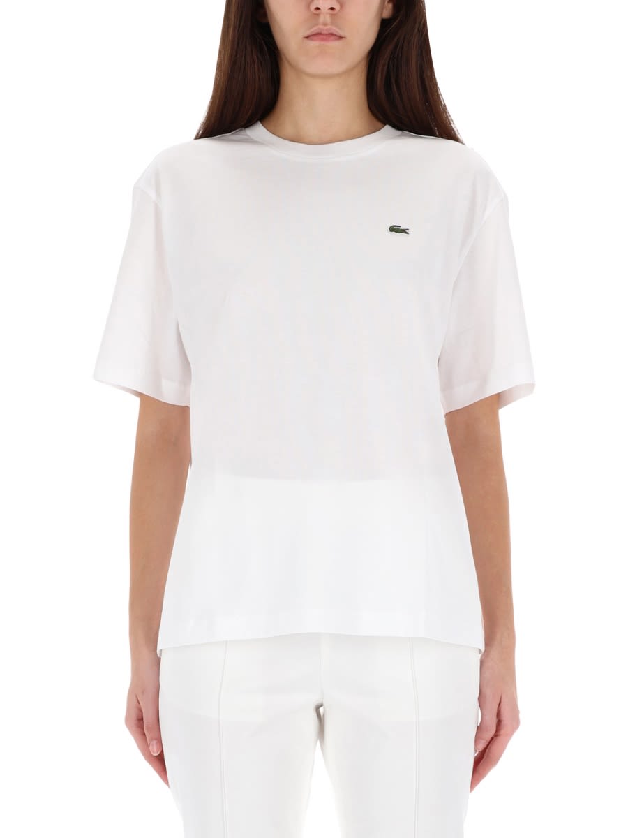 Lacoste T-shirt With Logo In White