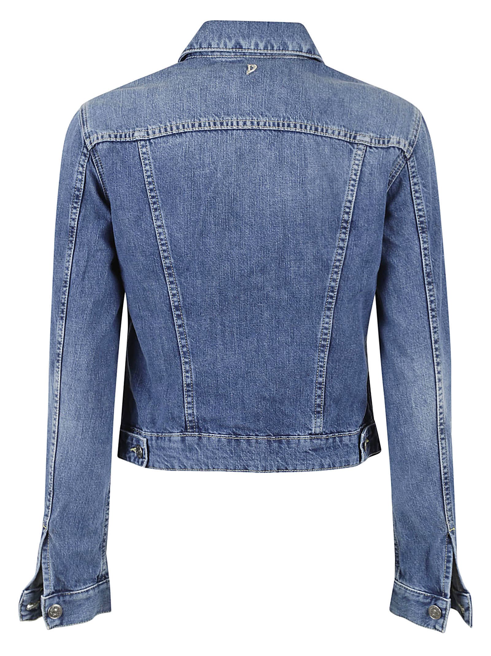 Shop Dondup Denim Cargo Buttoned Jacket