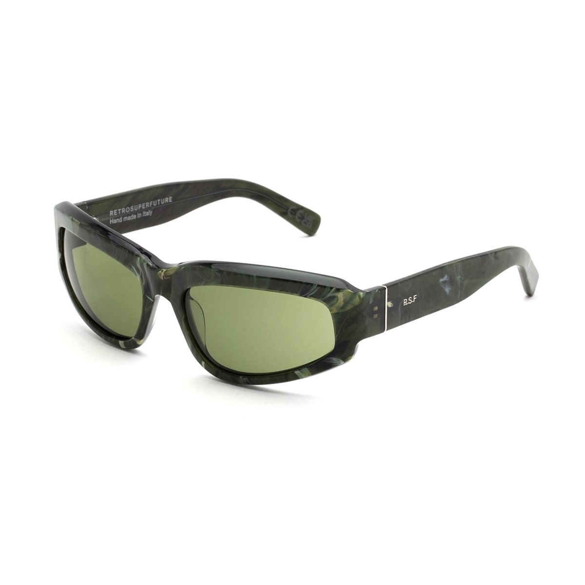 Shop Retrosuperfuture Motore Tartaruga Ke8 Sunglasses In Verde