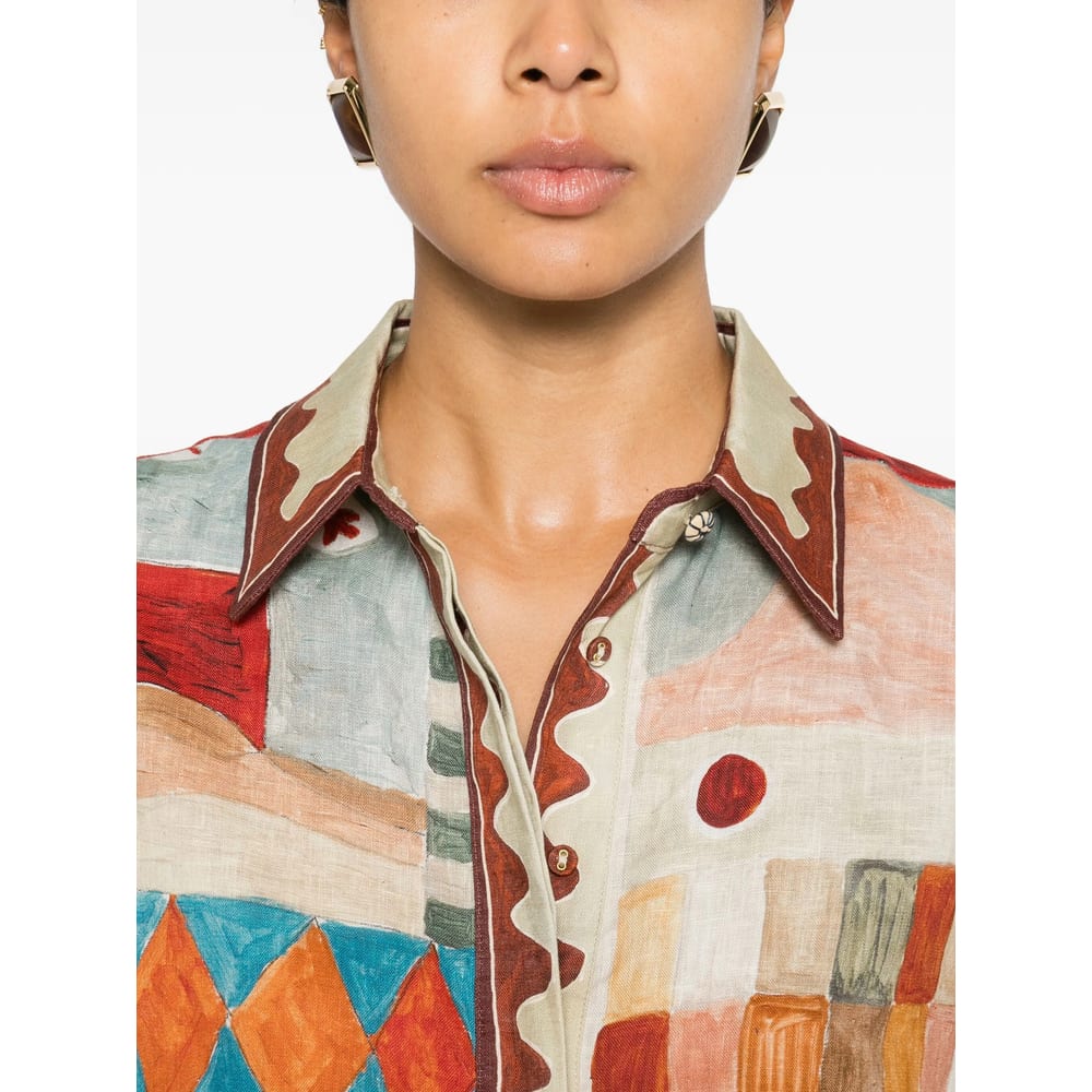 Alemais Michelle Abstract-print Shirt In Multi