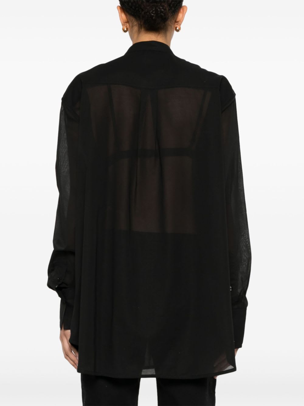 Totême Toteme Women Stand-up Collar Blouse In Black