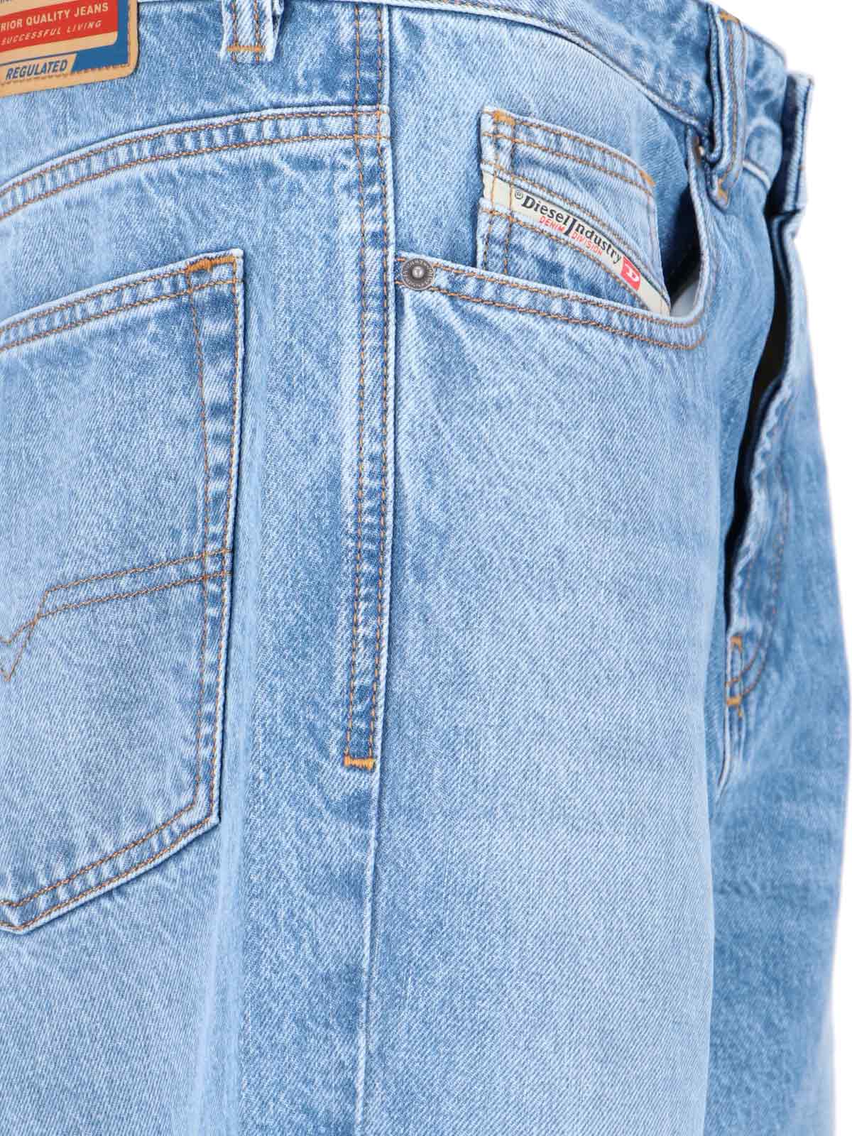 Diesel "2001 D-macro 09i29" Straight Jeans In Light Blue