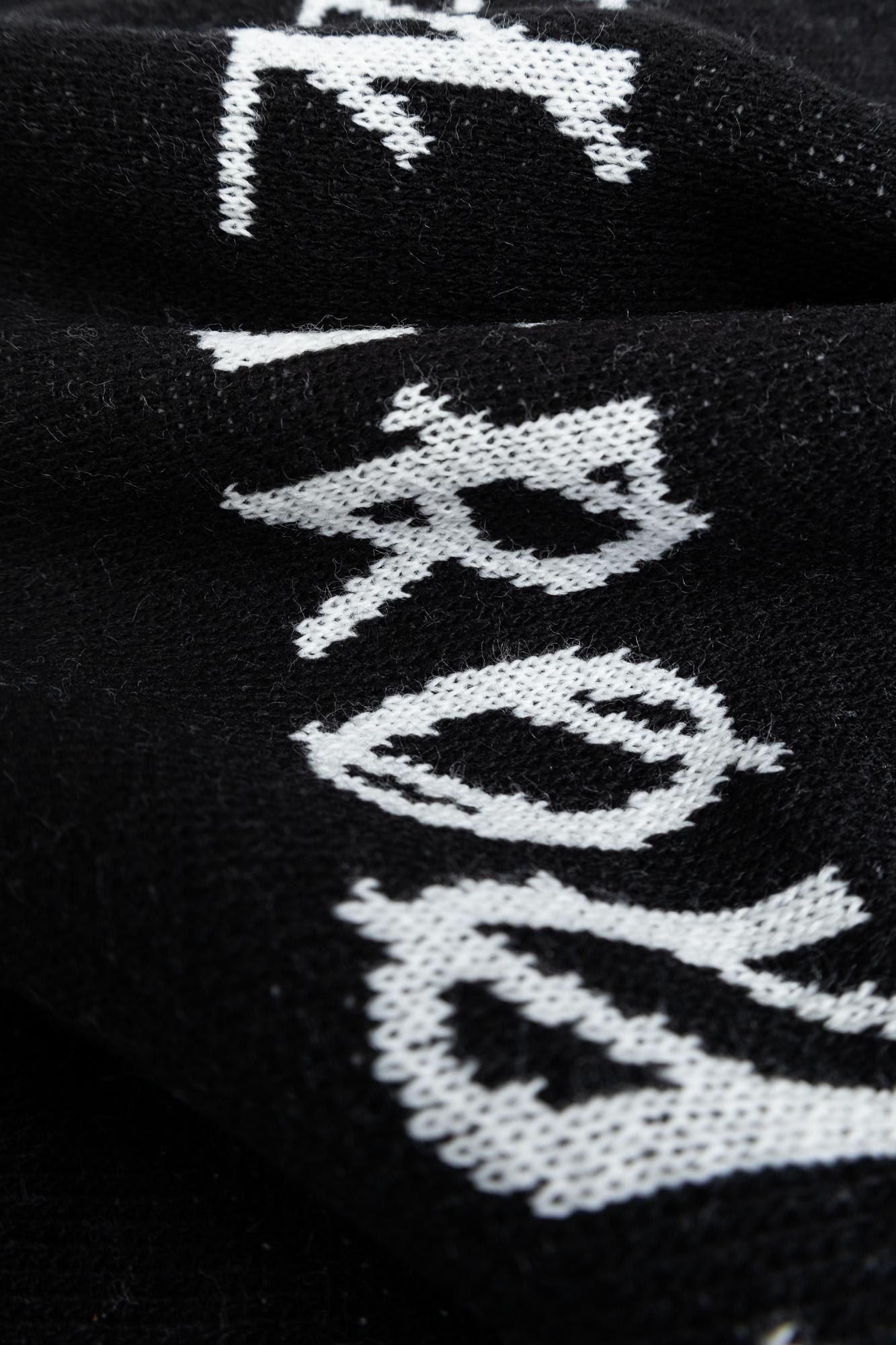 44 Label Group Logo-jacquard Scarf In Black