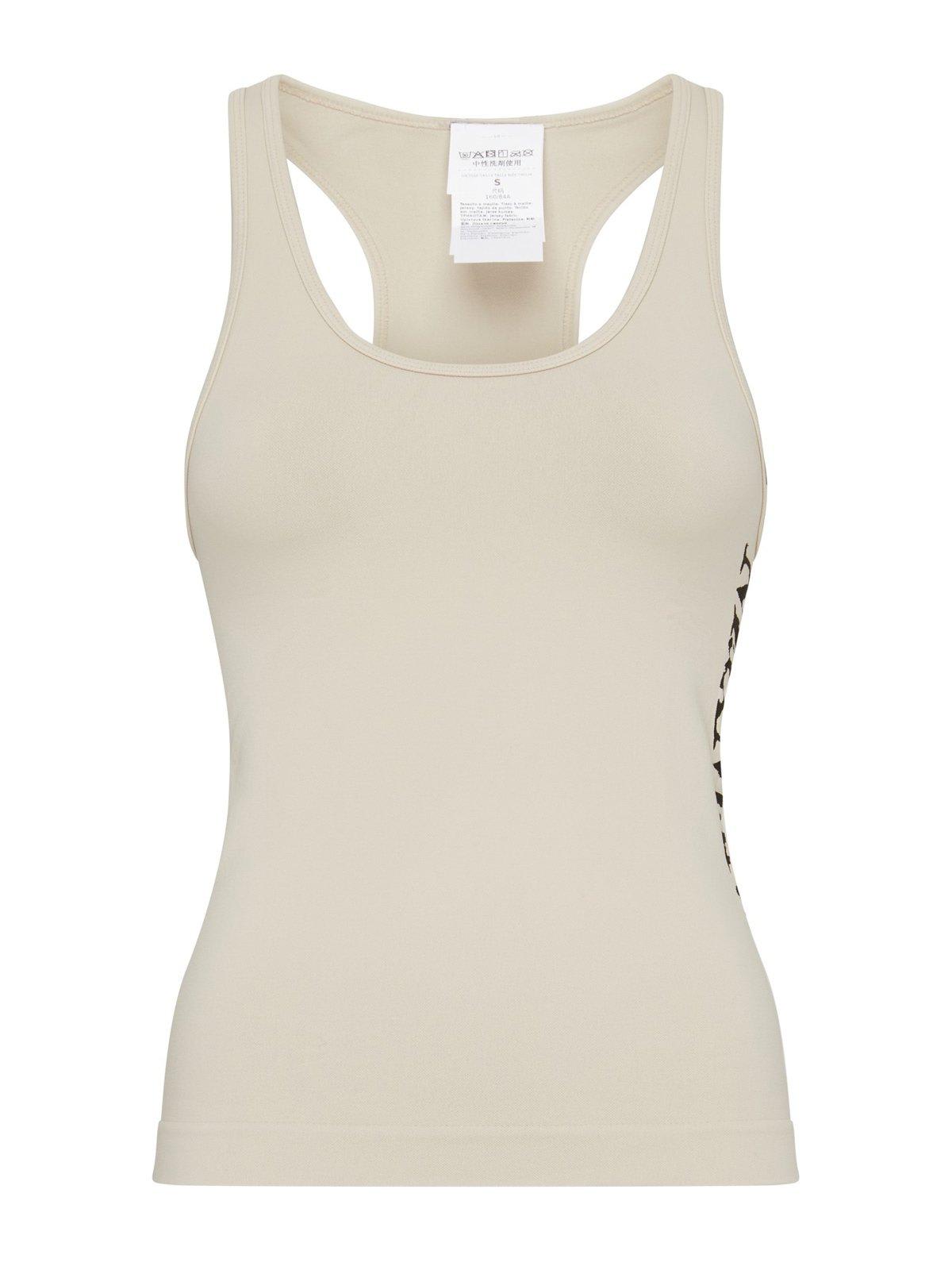 Shop 's Max Mara Logo Detailed Stretched Tank Top In White