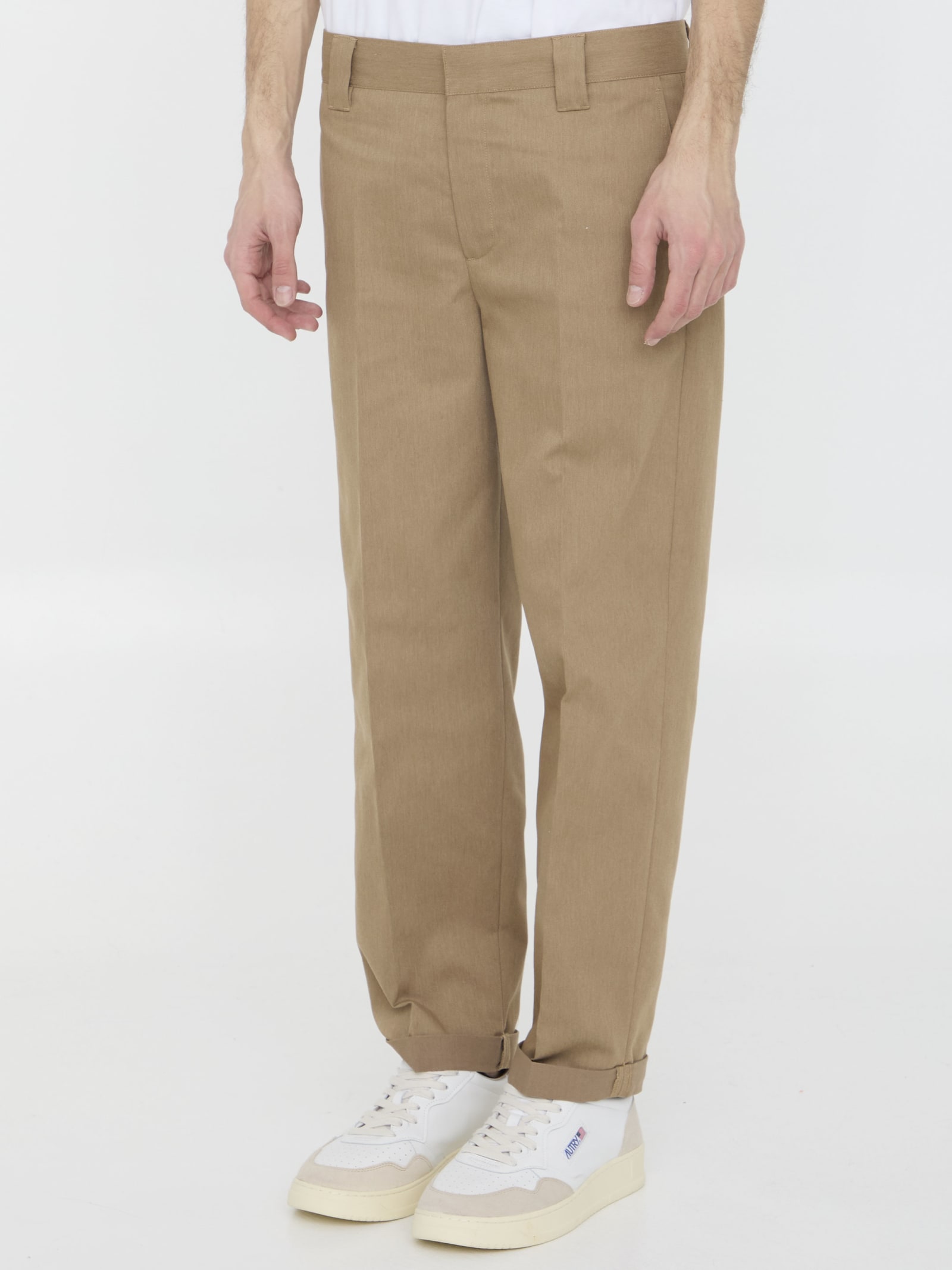 Shop Golden Goose Chino Pants In Khaki/beige