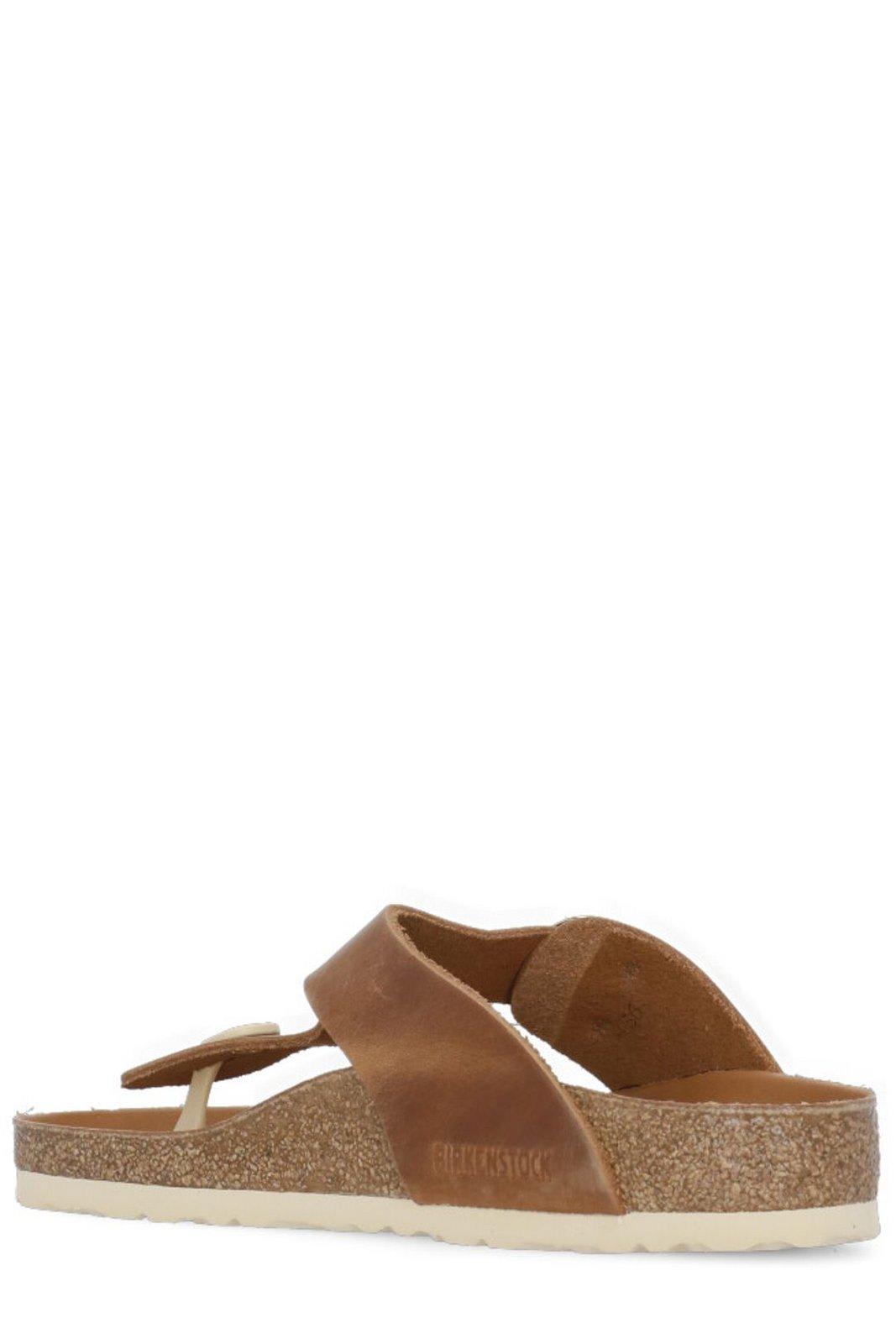 Shop Birkenstock Thong Strap Open-toe Sandals In Brown