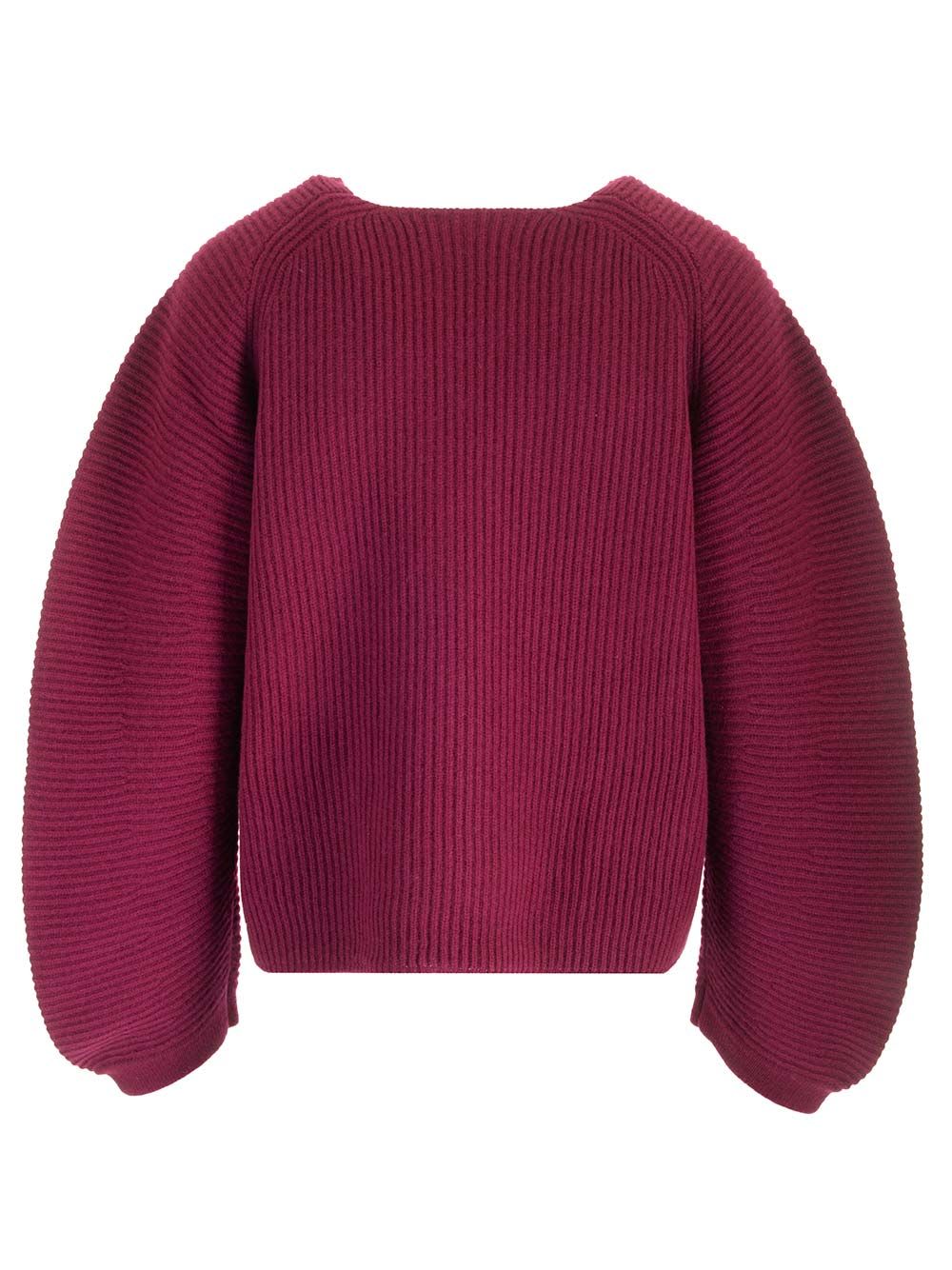 Shop Forte Forte Ribbed Sweater In Bordeaux