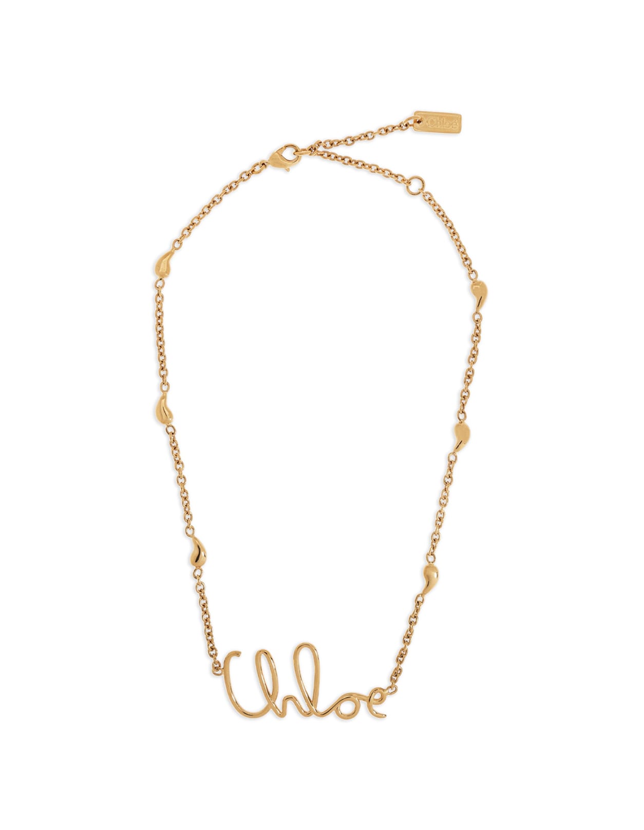 CHLOÉ CHAIN NECKLACE WITH LOGO 