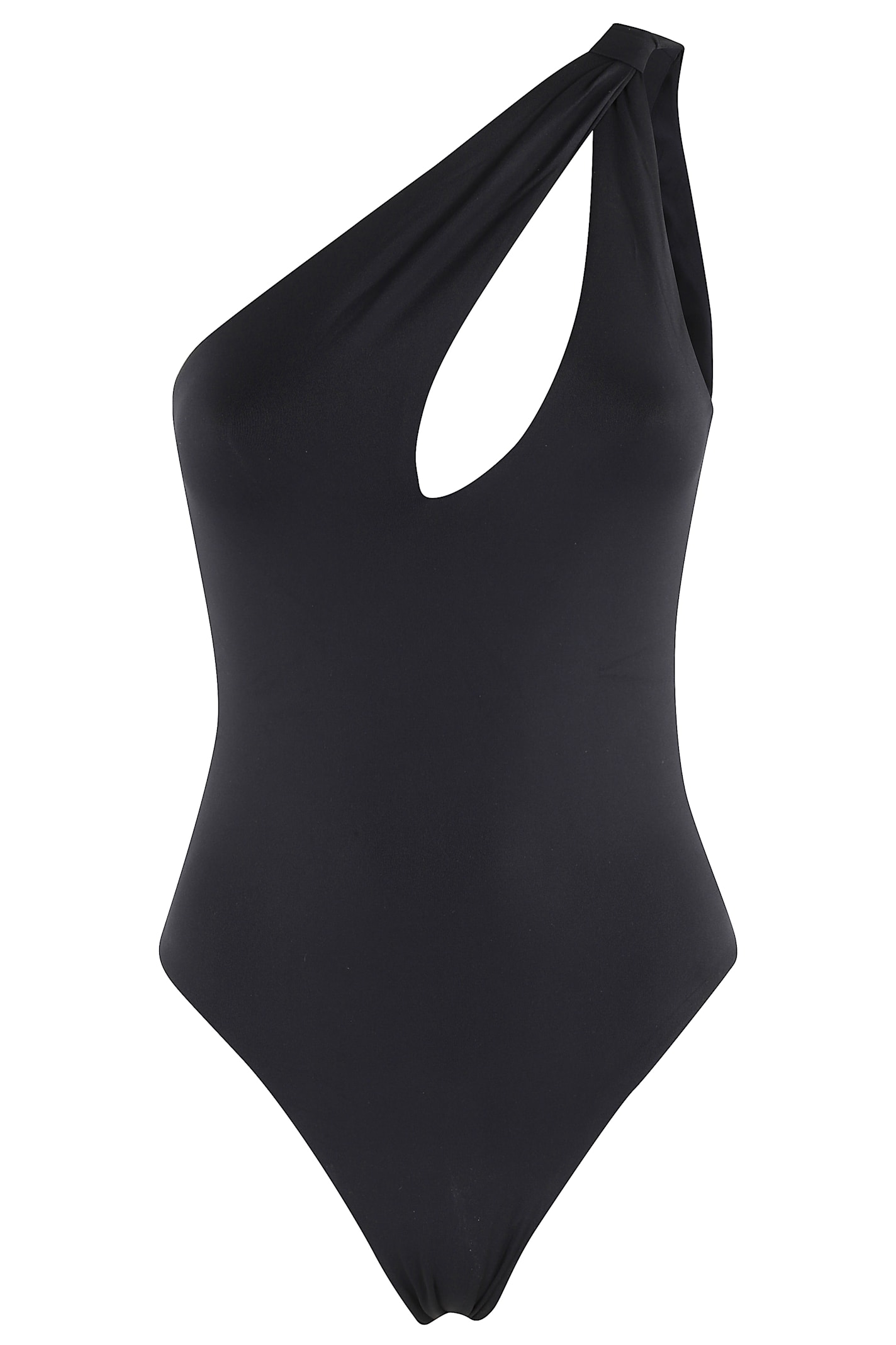 Shop Federica Tosi Costume Intero Monospalla In Nero