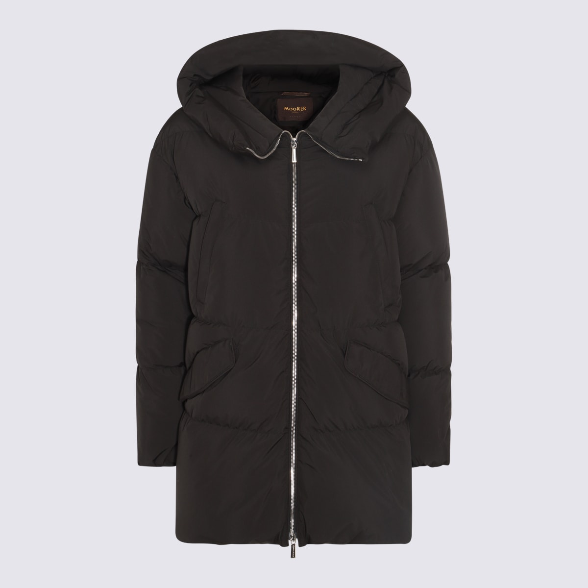 Moorer Black Down Jacket In Black