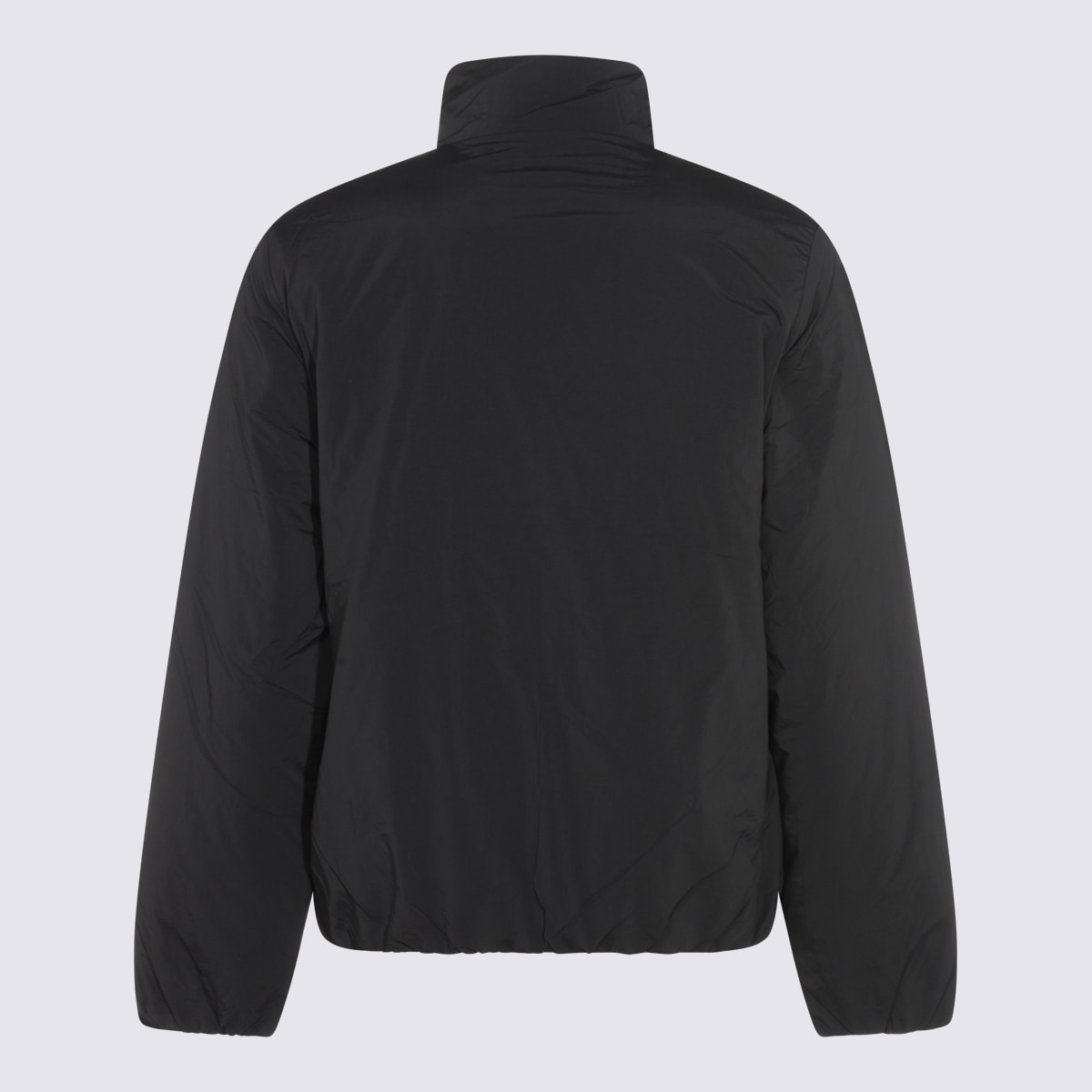 K-way Black Valentine Plain Warm Casual Jacket In Black