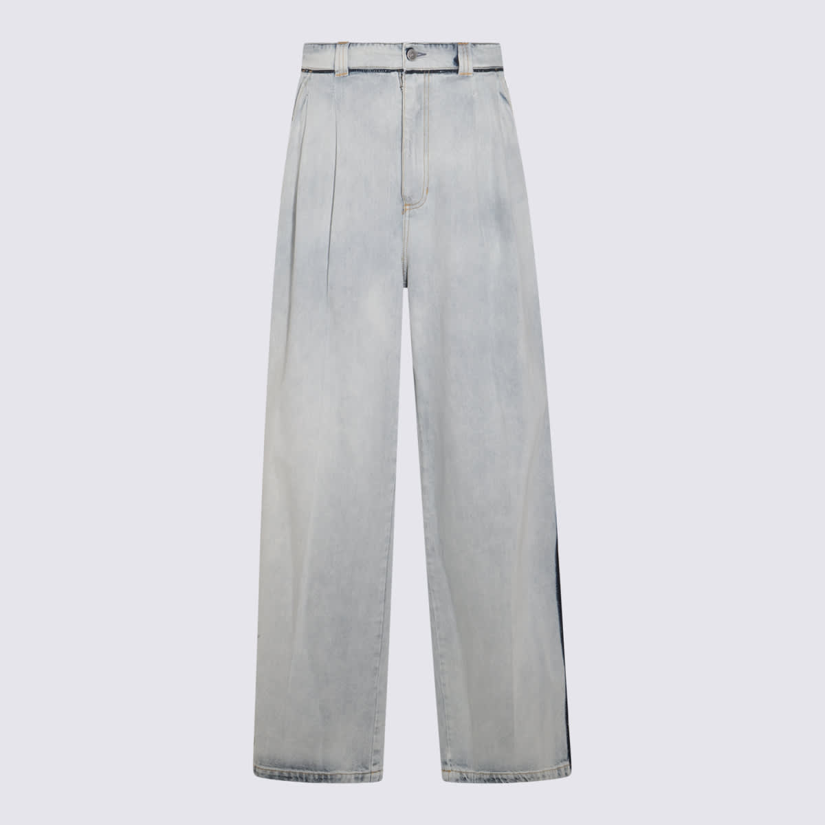 Maison Margiela Grey Cotton Denim Jeans In Icy Slip