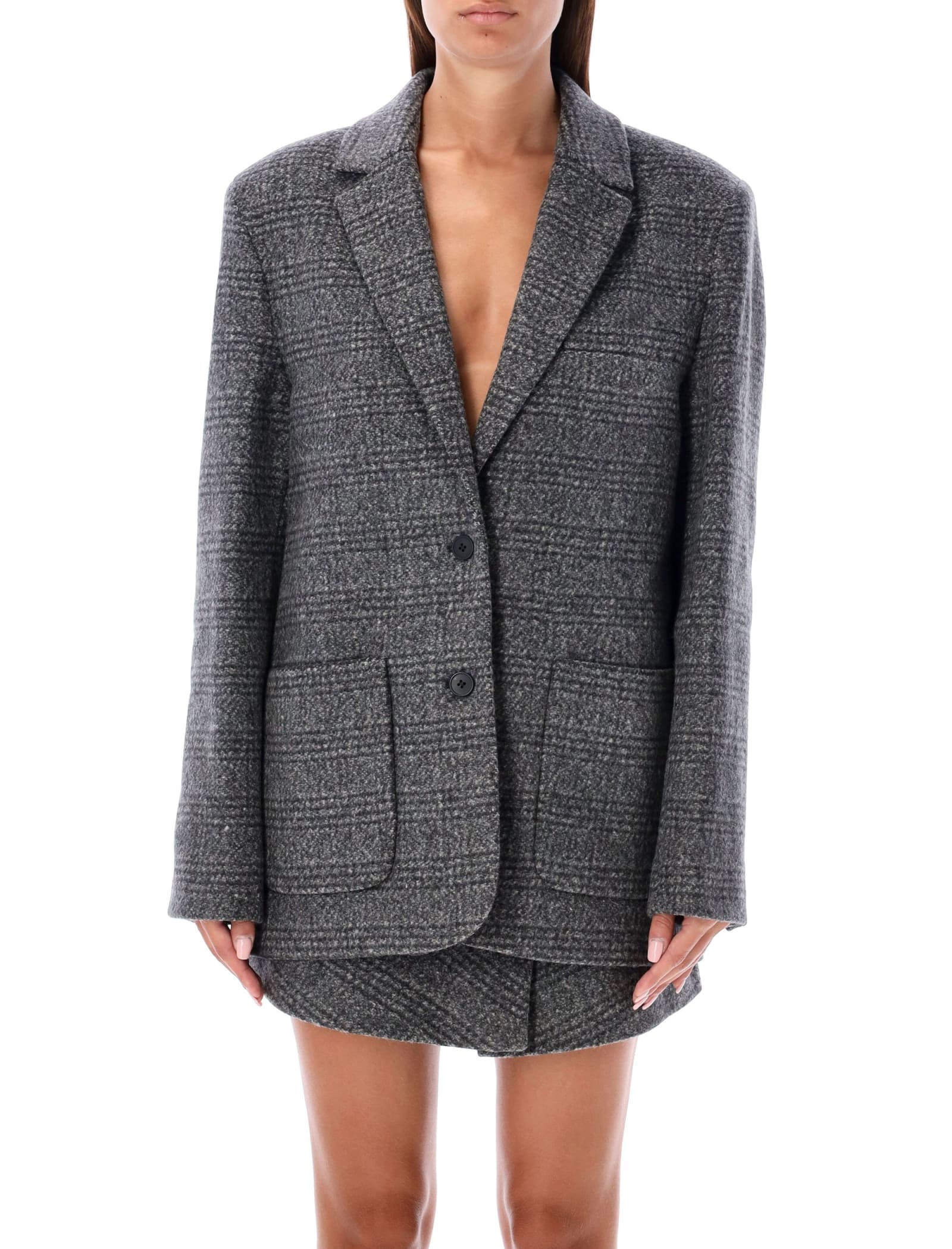 Shop The Garment Brad Ribbon Blazer In Black White Check