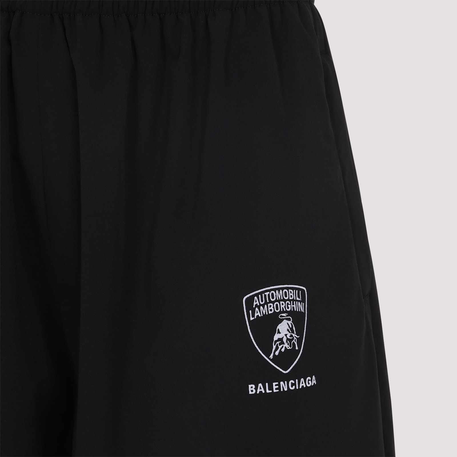 Balenciaga Elastic Waistband Tracksuit Pants In Black