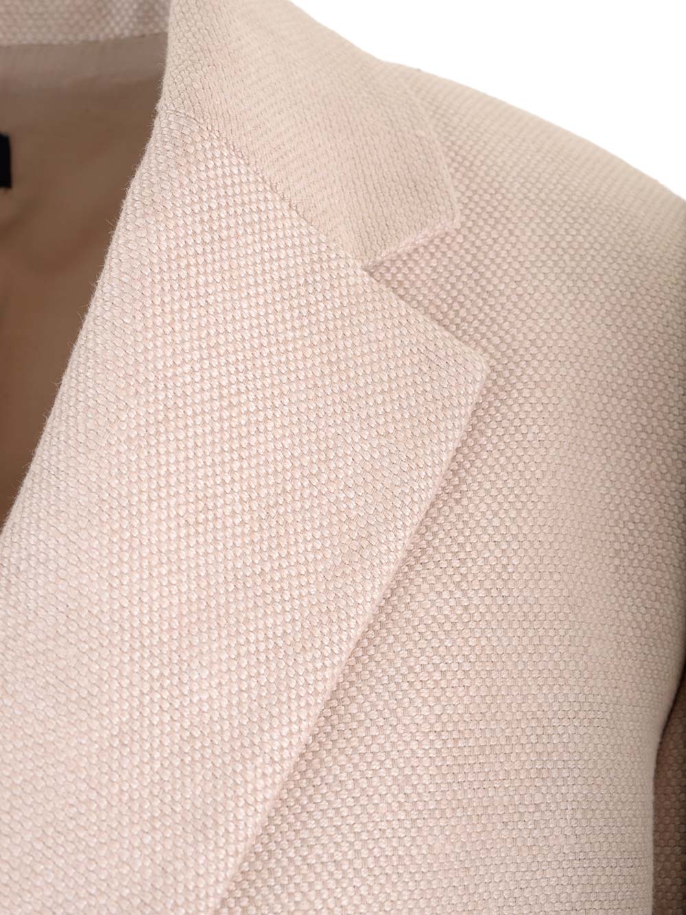 Shop Theory Double-breasted Blazer In Linen Twill In Neutrals