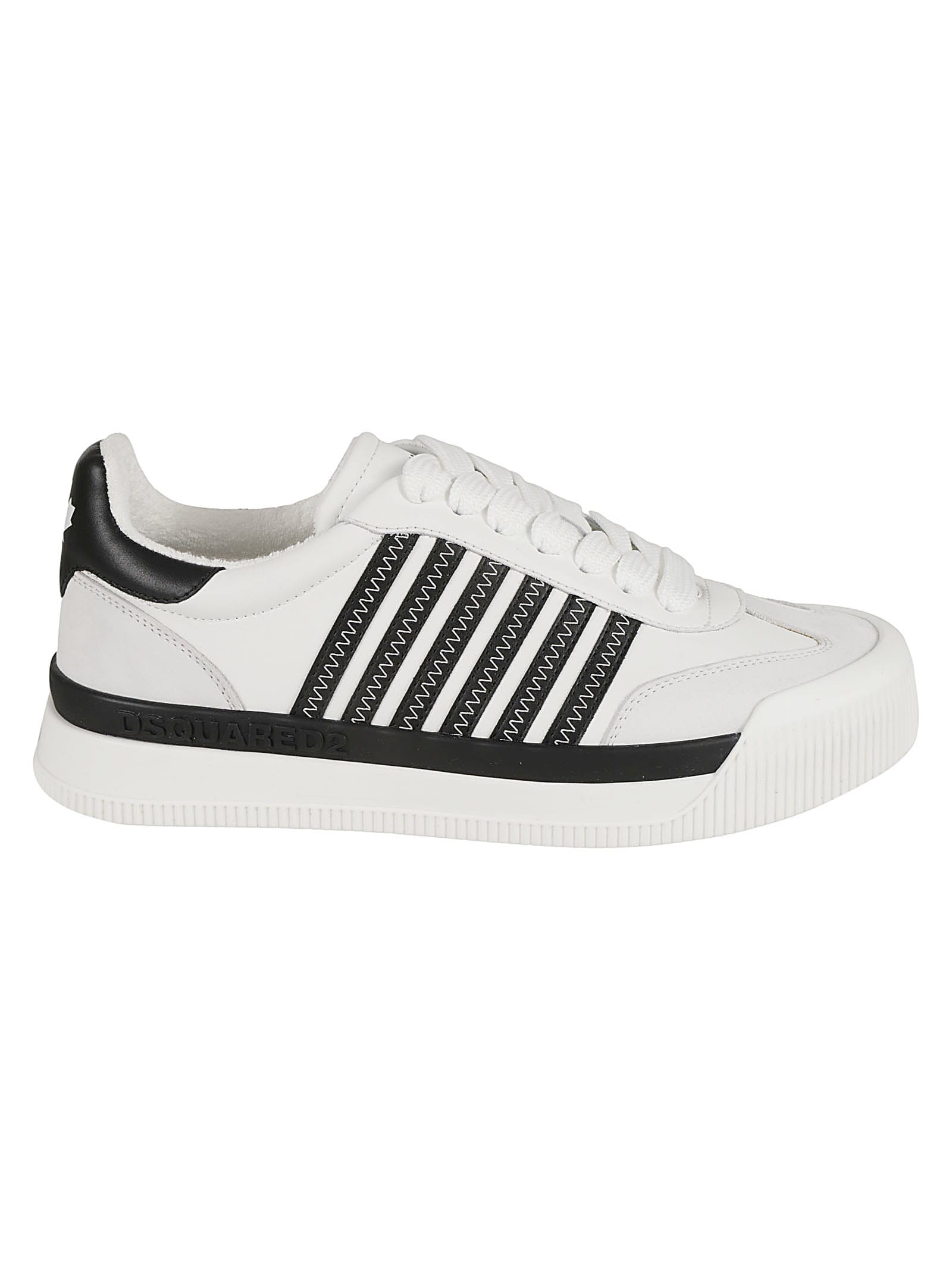 Shop Dsquared2 New Jersey Sneakers In White/black