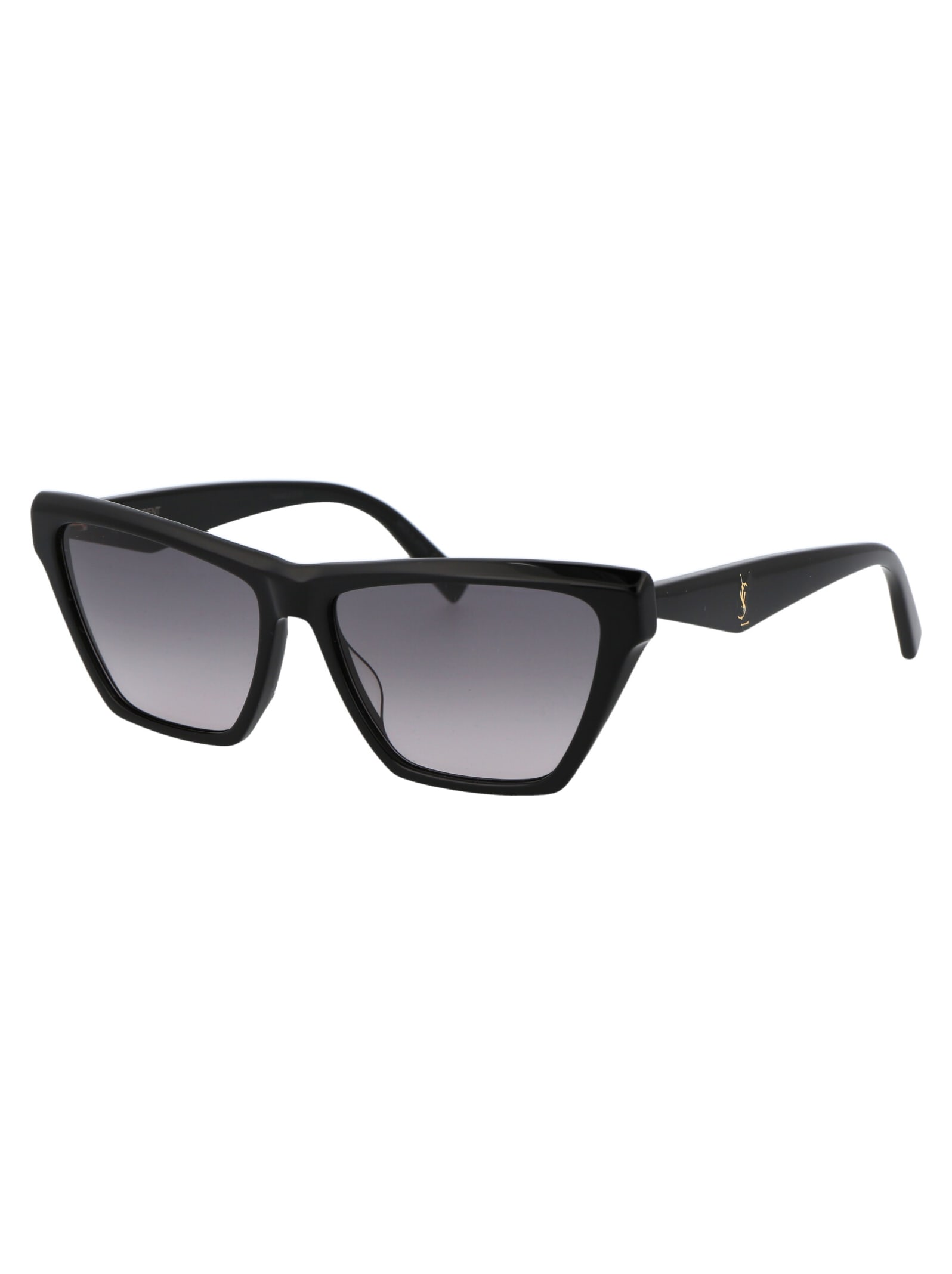 Shop Saint Laurent Sl M103 Sunglasses In 001 Black Black Grey