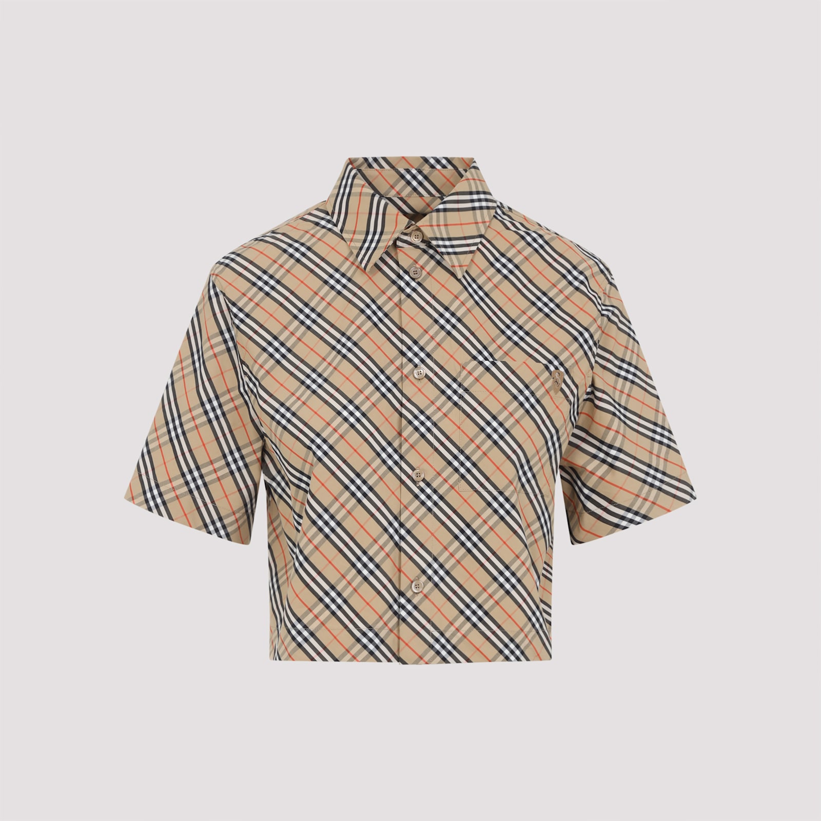 Burberry Check Cropped Shirt In Multi