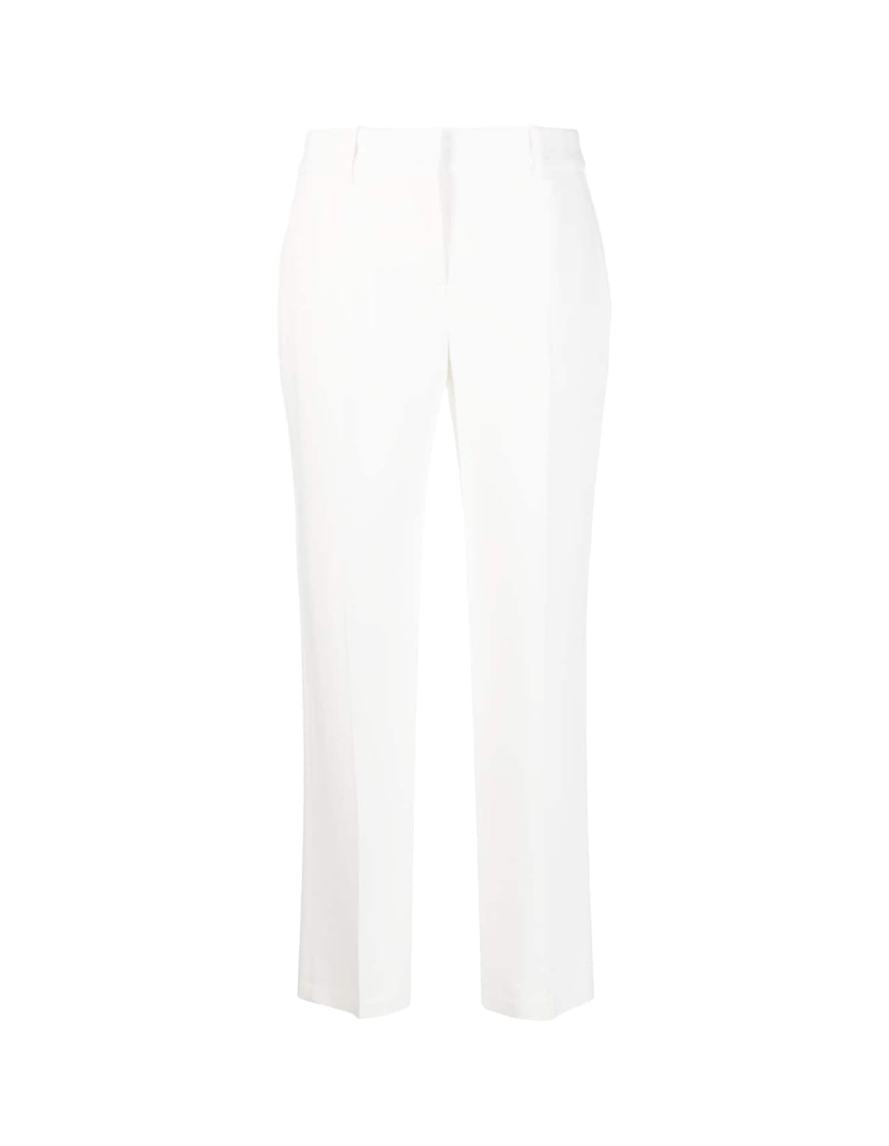 Ermanno Scervino Tailored High-waist Trousers With Subtle Pleats In Bianco
