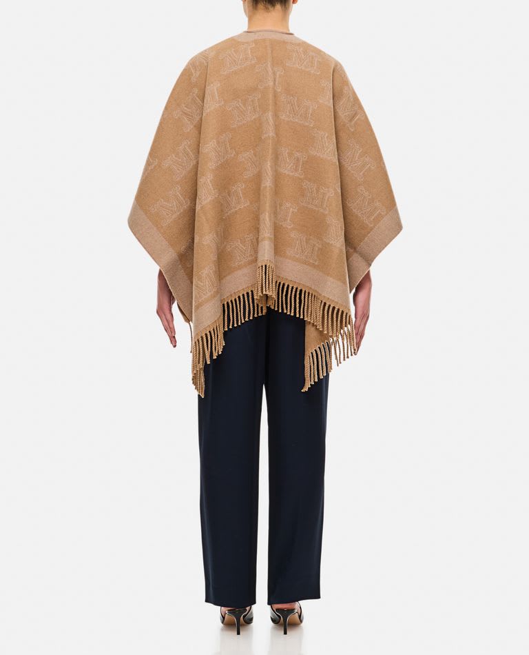 Shop Max Mara Frine Logo Cape In Camel