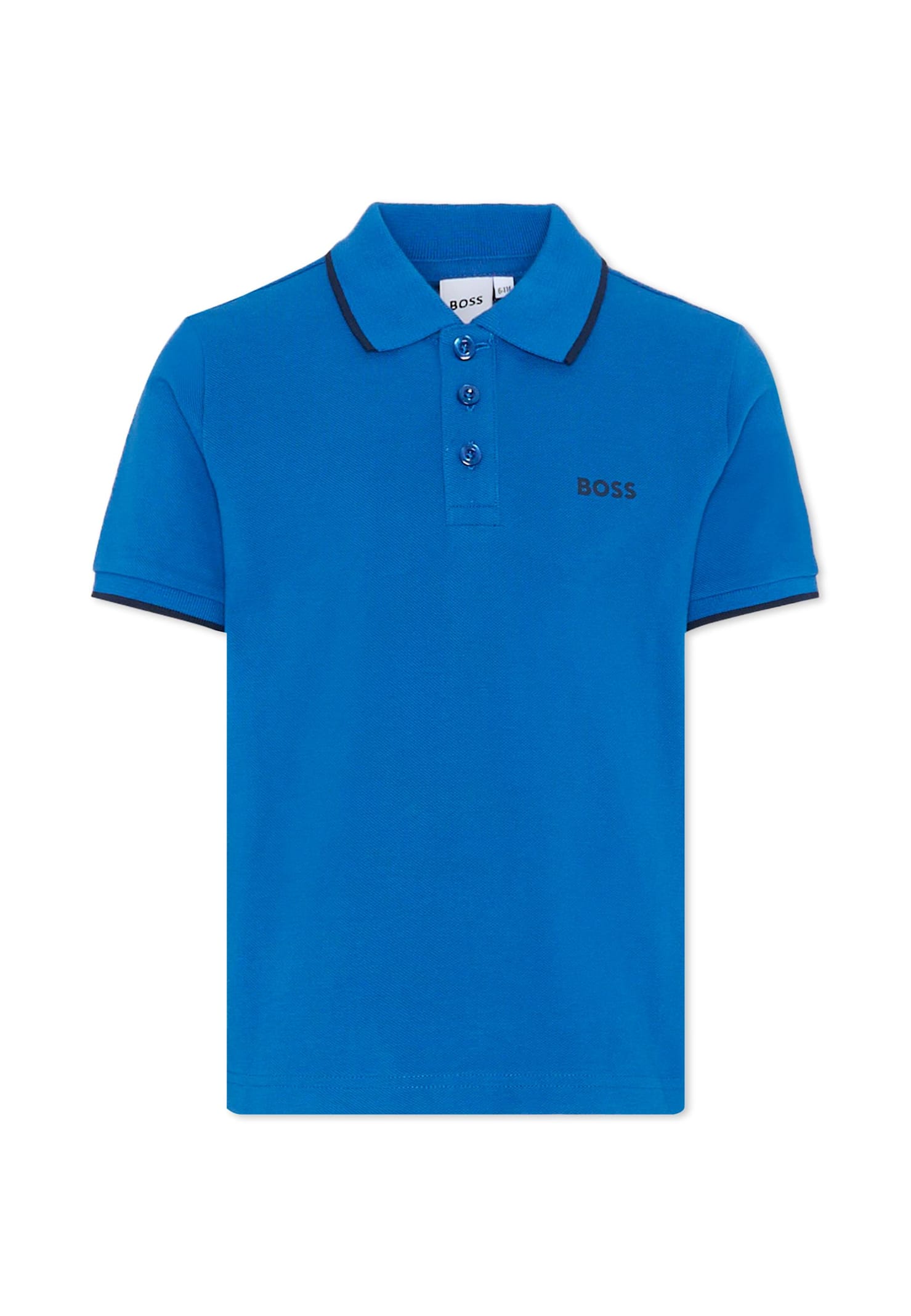 Hugo Boss Kids' Blue Polo Shirt For Boy With Polo