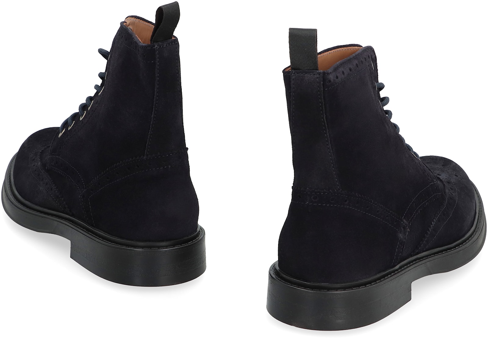 Bruno Magli Leather Lace-up Boots In Blue