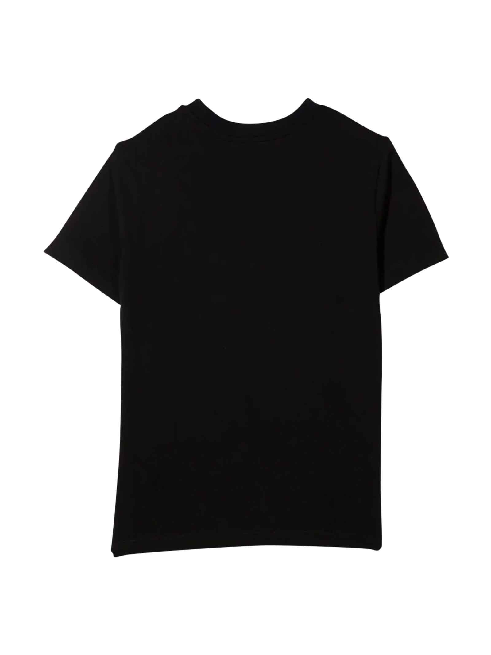 Shop Diesel Black Teen T-shirt In Nero