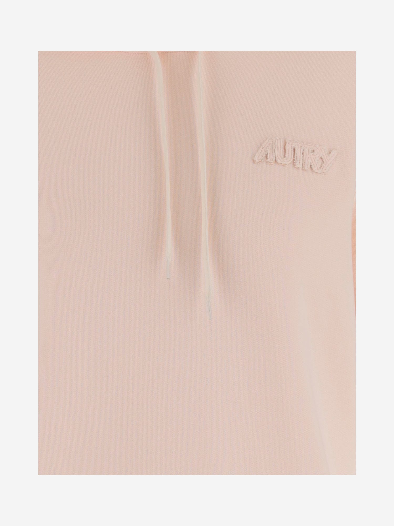 Autry Hooded Sweatshirt With Logo Embroidery And Elasticized Edges In Pink