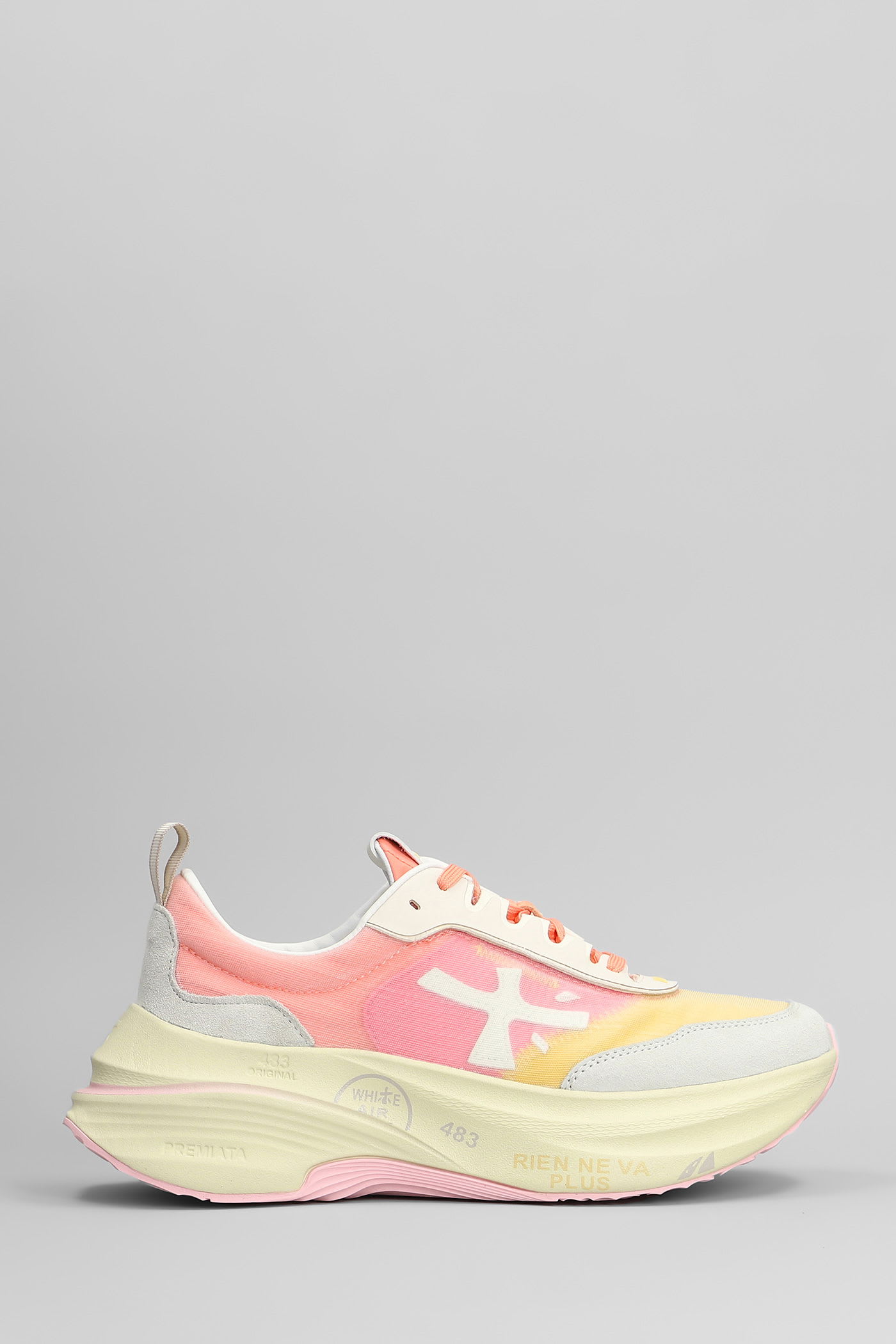 Hill Sneakers In Rose-pink Fabric