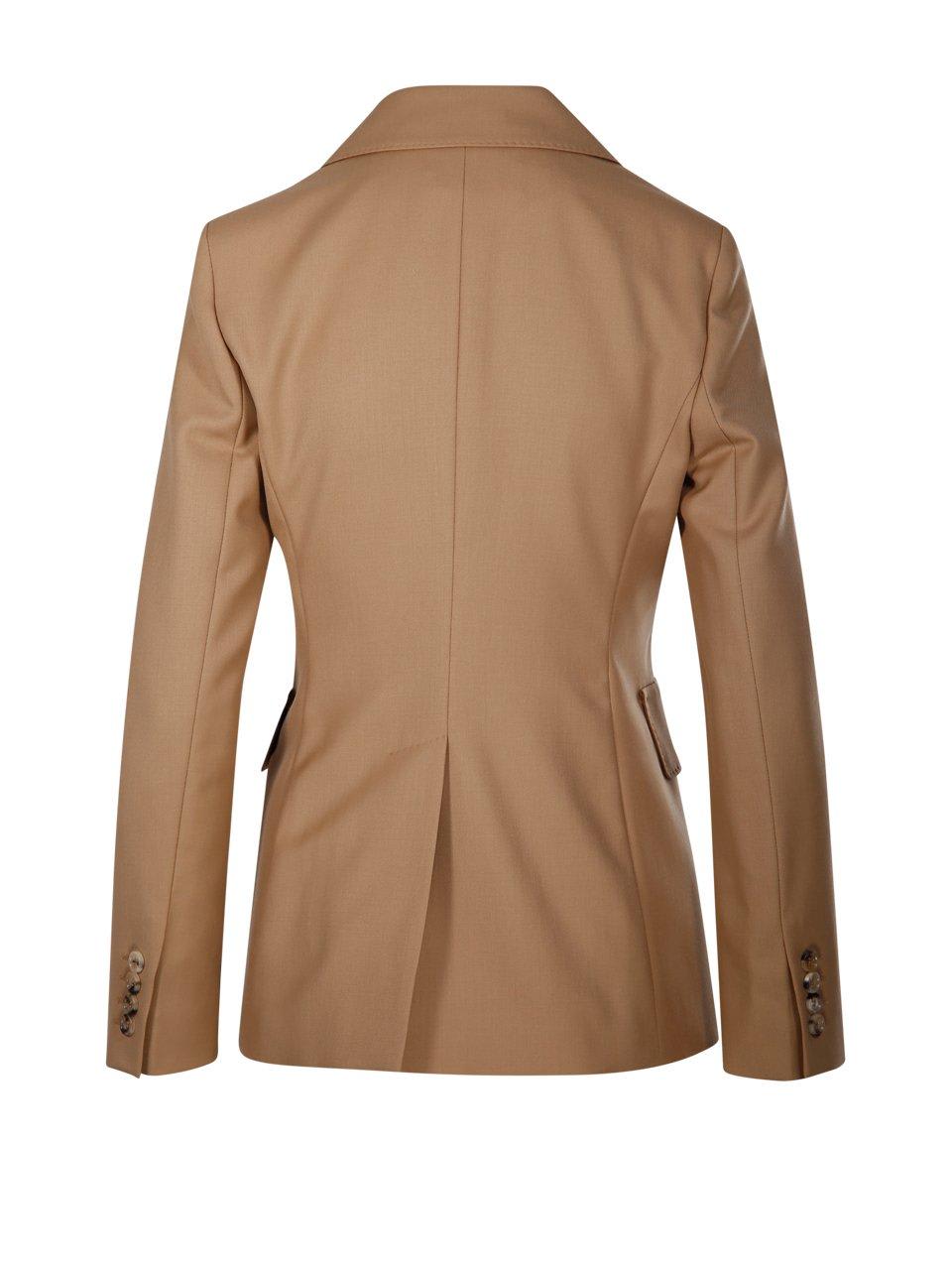 Shop Max Mara Double Breasted Long Sleeved Jacket In Brown