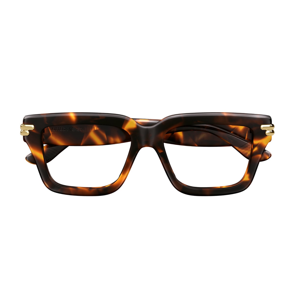 Bottega Veneta Bv1324o Linea Mitre 002 Havana Trasperent Glasses