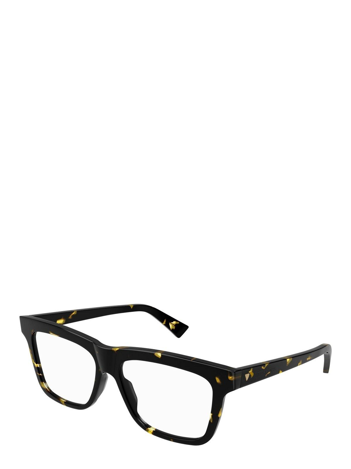 Shop Bottega Veneta Square-frame Glasses In 002 Havana Havana Transpa