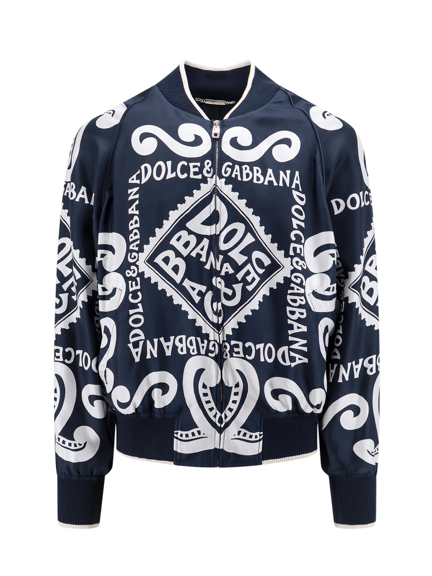 Shop Dolce & Gabbana Jacket In Blue/white