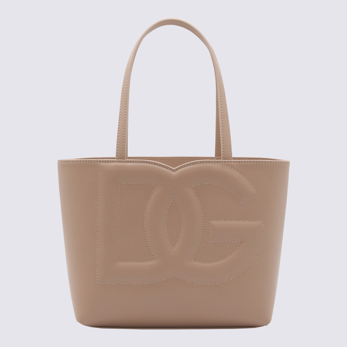 Dolce & Gabbana Powder Pink Leather Tote Bag