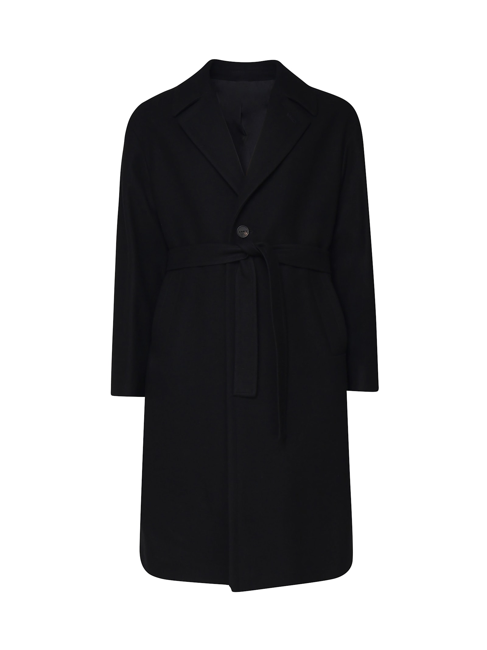 Shop Hevo Ostuni Mono-breasted Coat In Blueblack