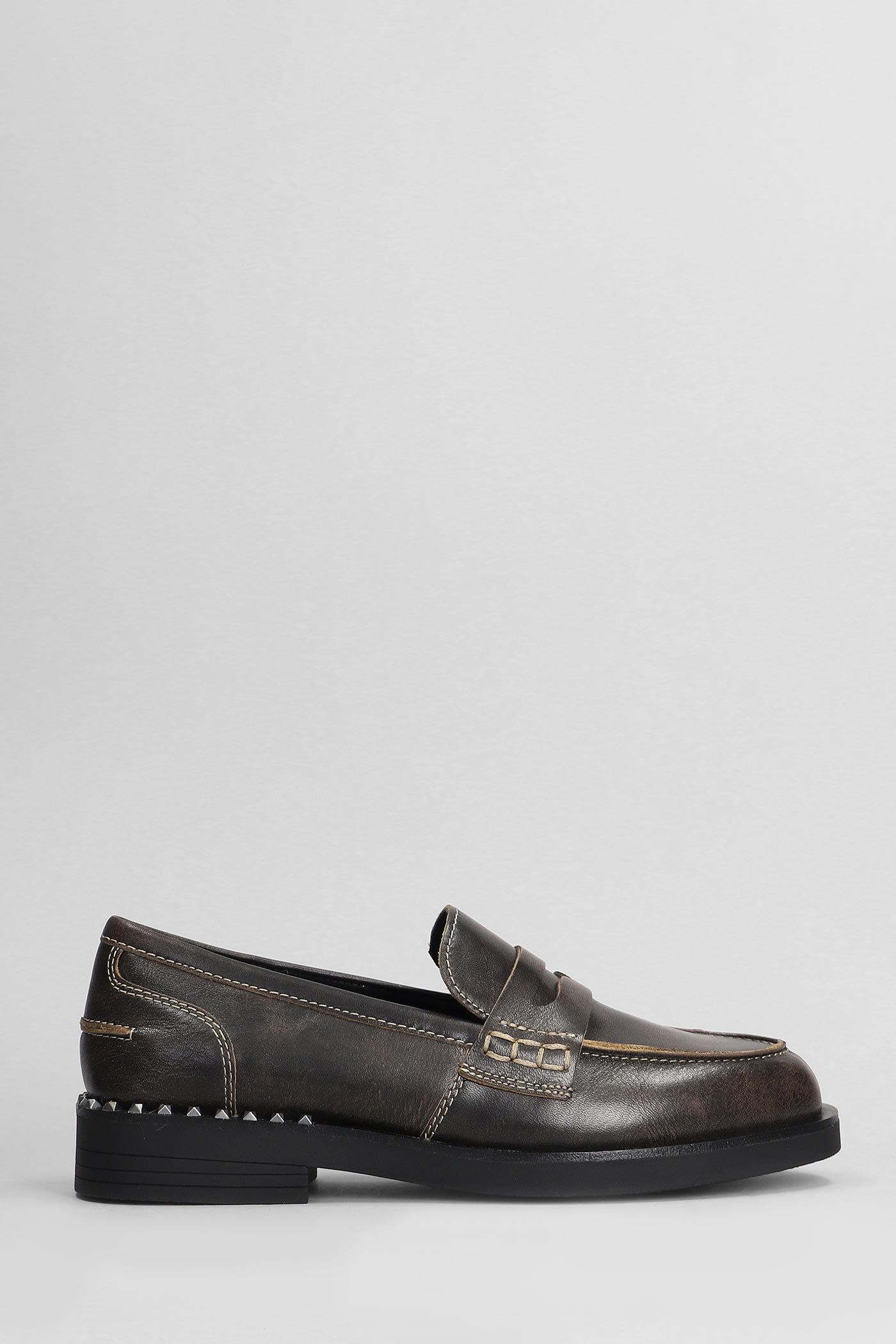 Ash Winona Loafers In Black Leather