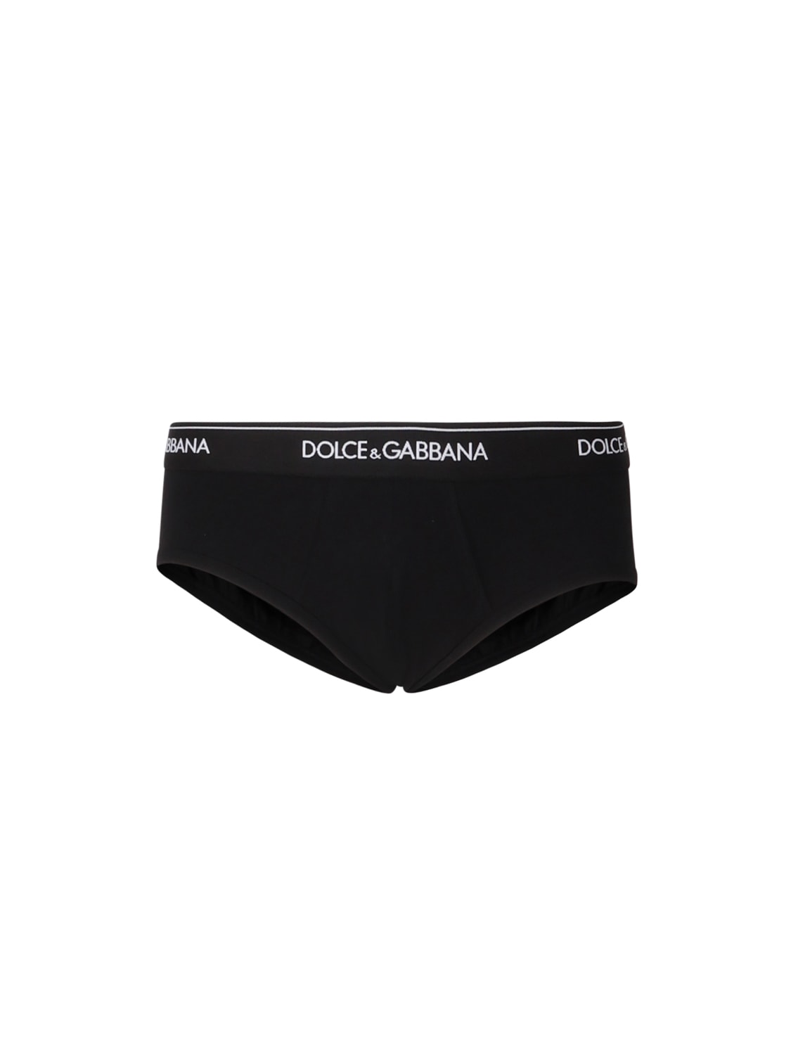 Dolce & Gabbana Pack Containing Two Brando Briefs Of The Same Color In Black