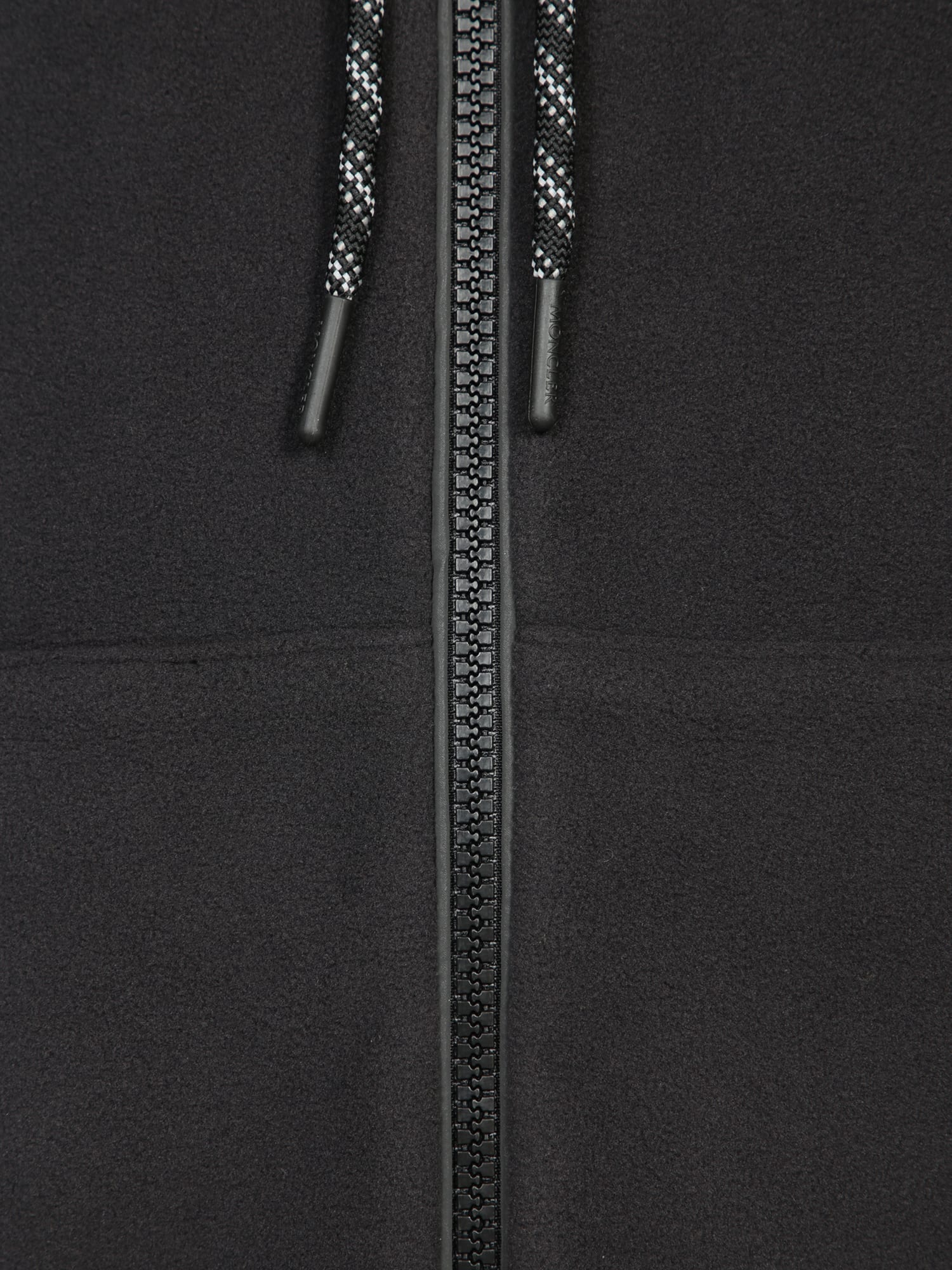 Shop Moncler Black Hooded Cardigan