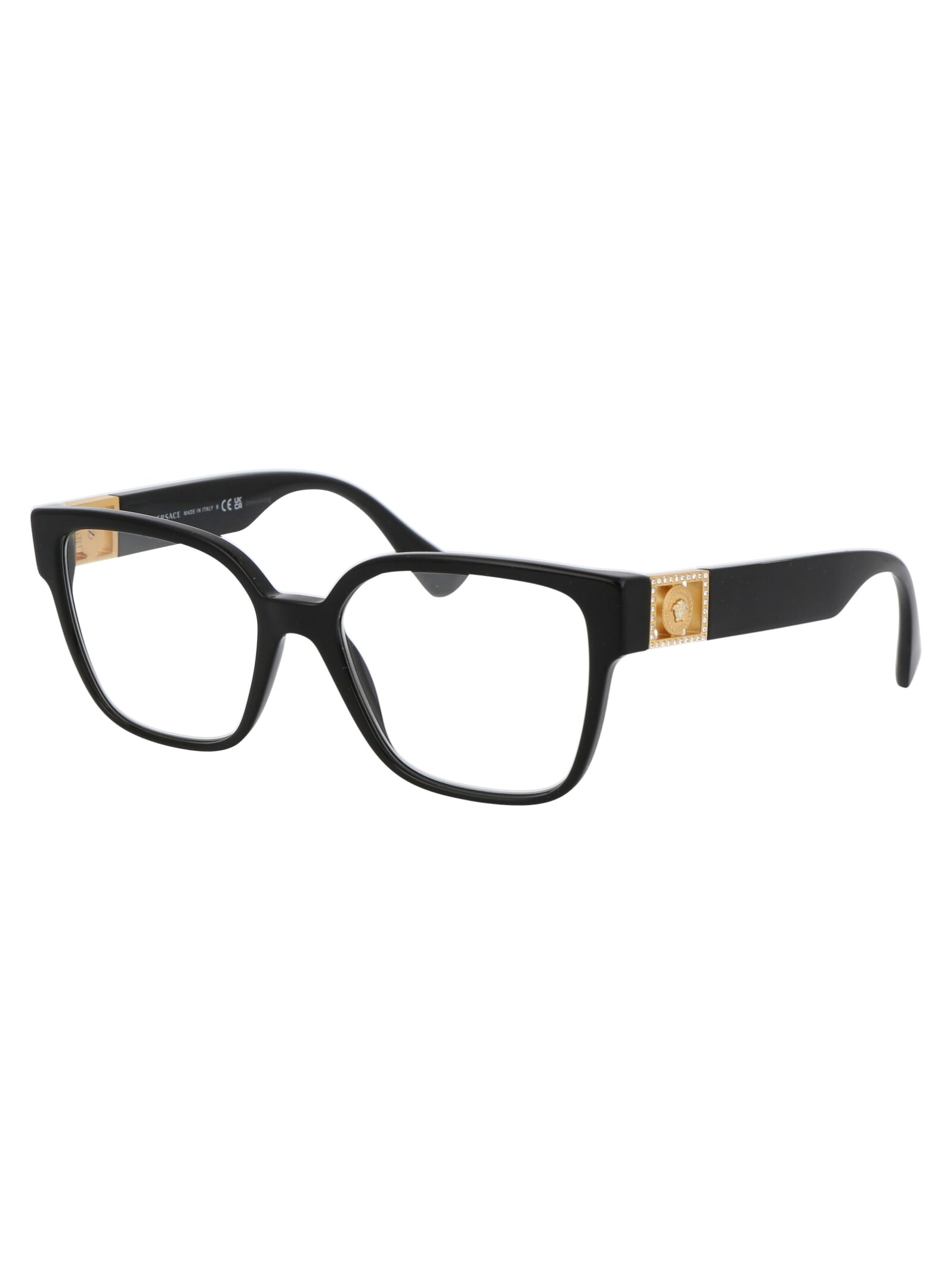 Shop Versace 0ve3329b Glasses In Gb1 Black