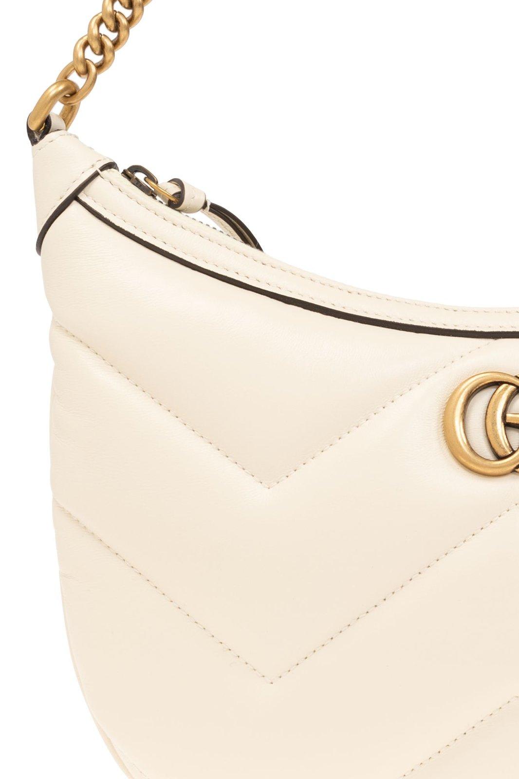 Shop Gucci Gg Marmont Small Shoulder Bag In White