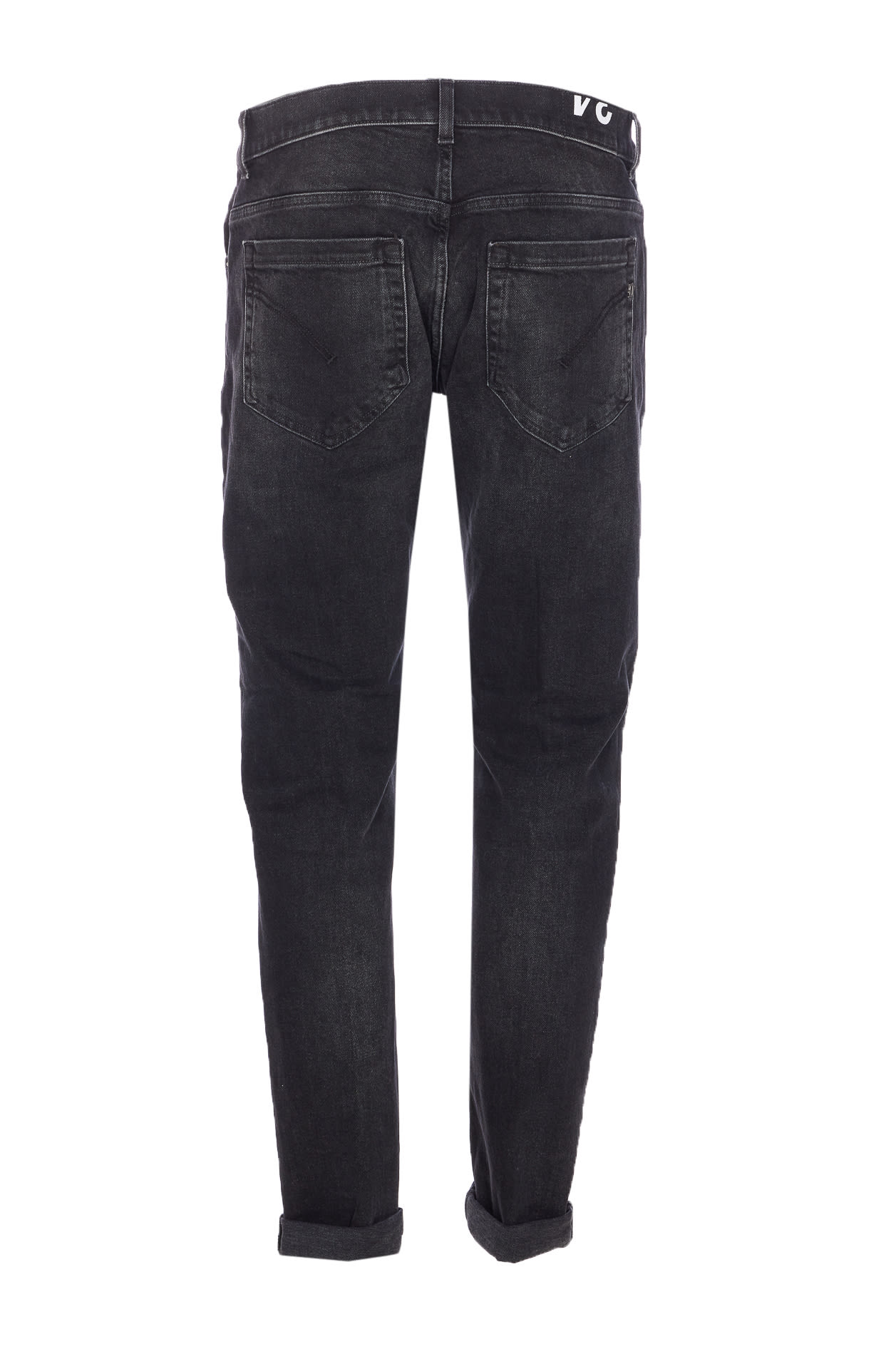 Dondup Straight Leg Jeans Featuring Five Pockets In Black