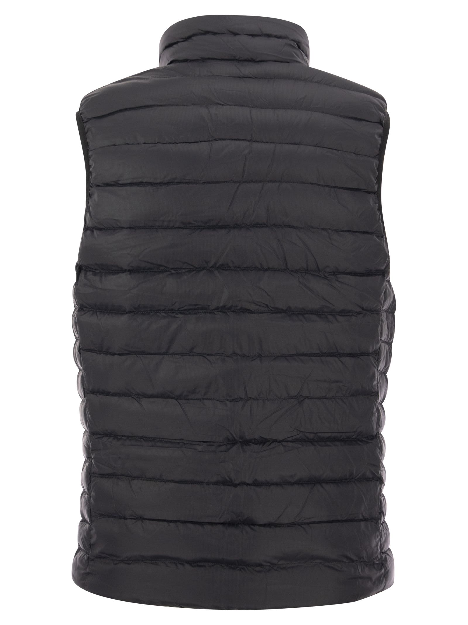 Shop Patagonia Waistcoat With Down Filling In Blk